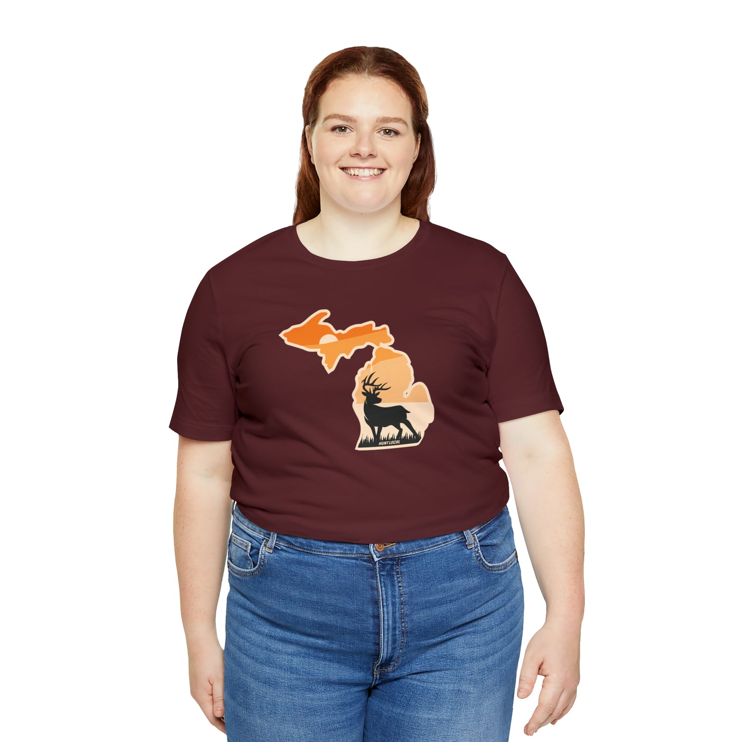 Michigan - Sunset Buck Front Tee