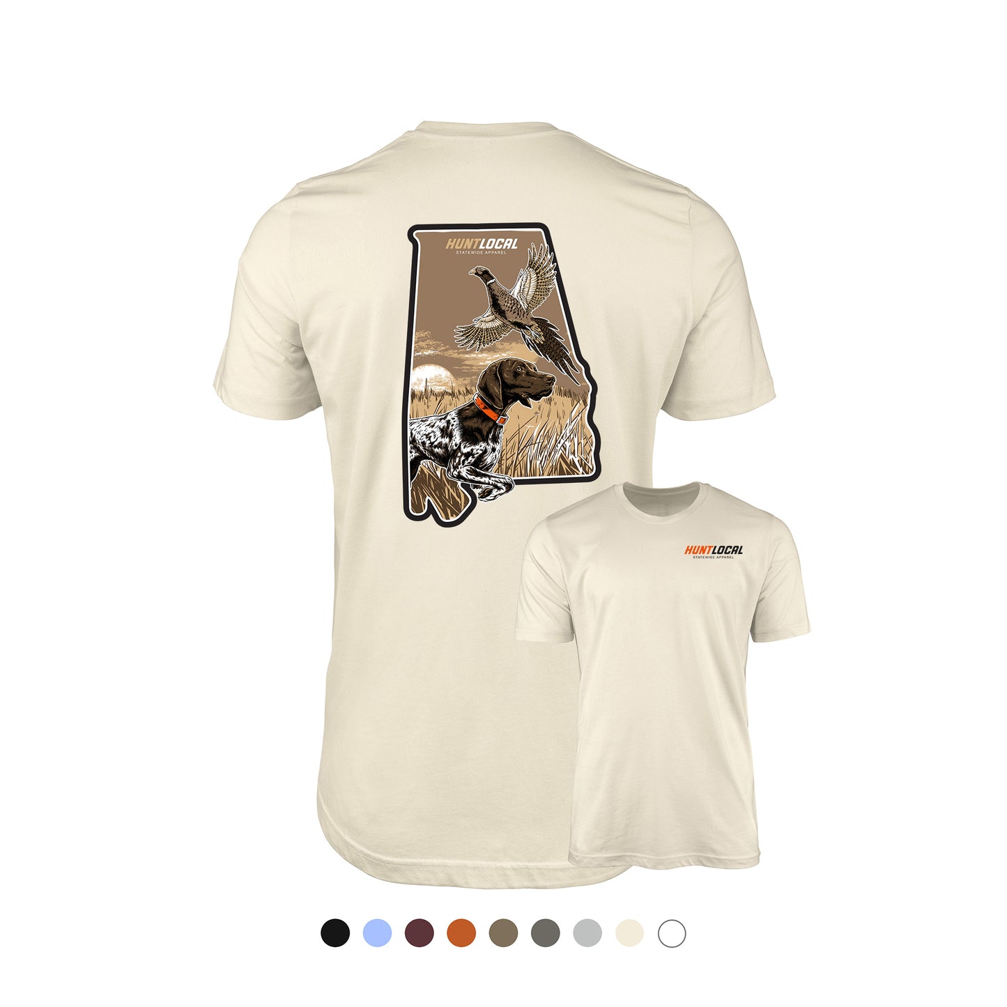 Alabama - Upland Bird Dog Tee (back)
