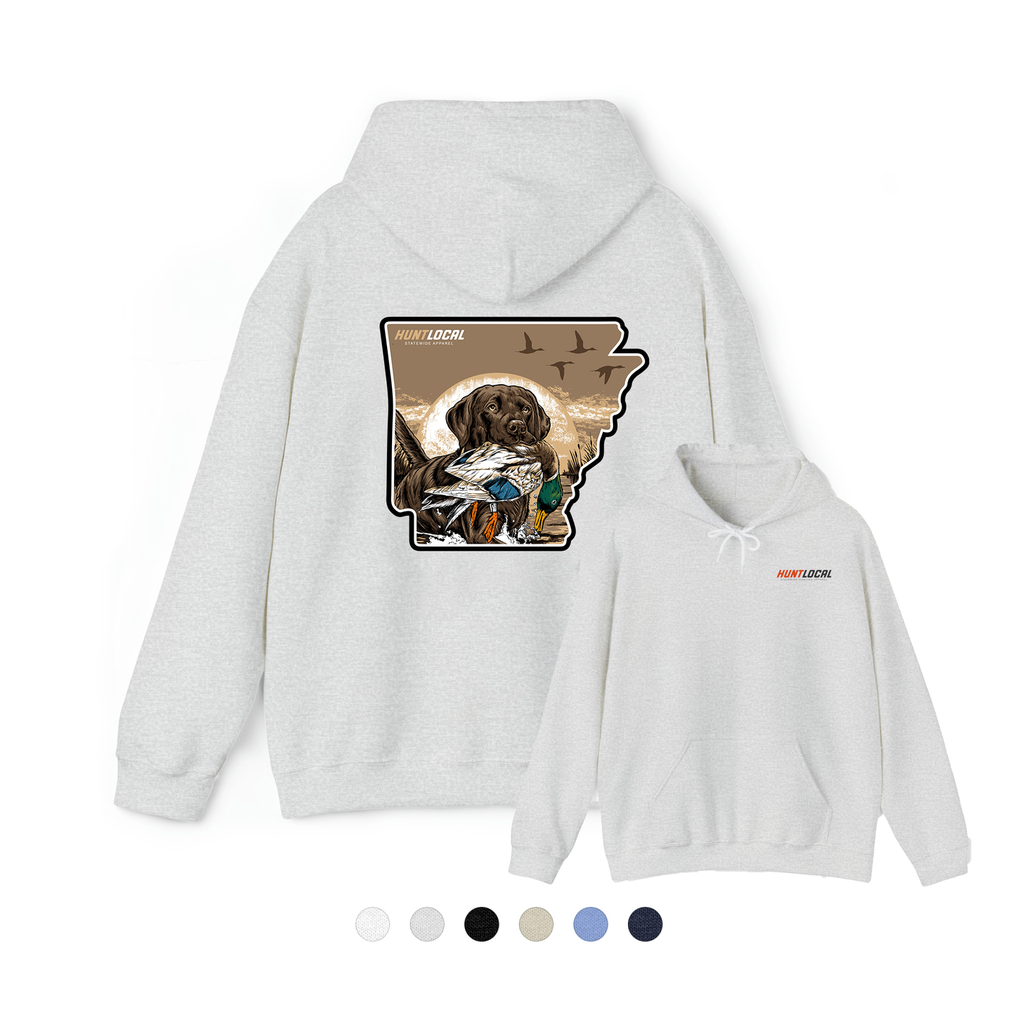 Arkansas - Waterfowl Lab Hoodie (back)