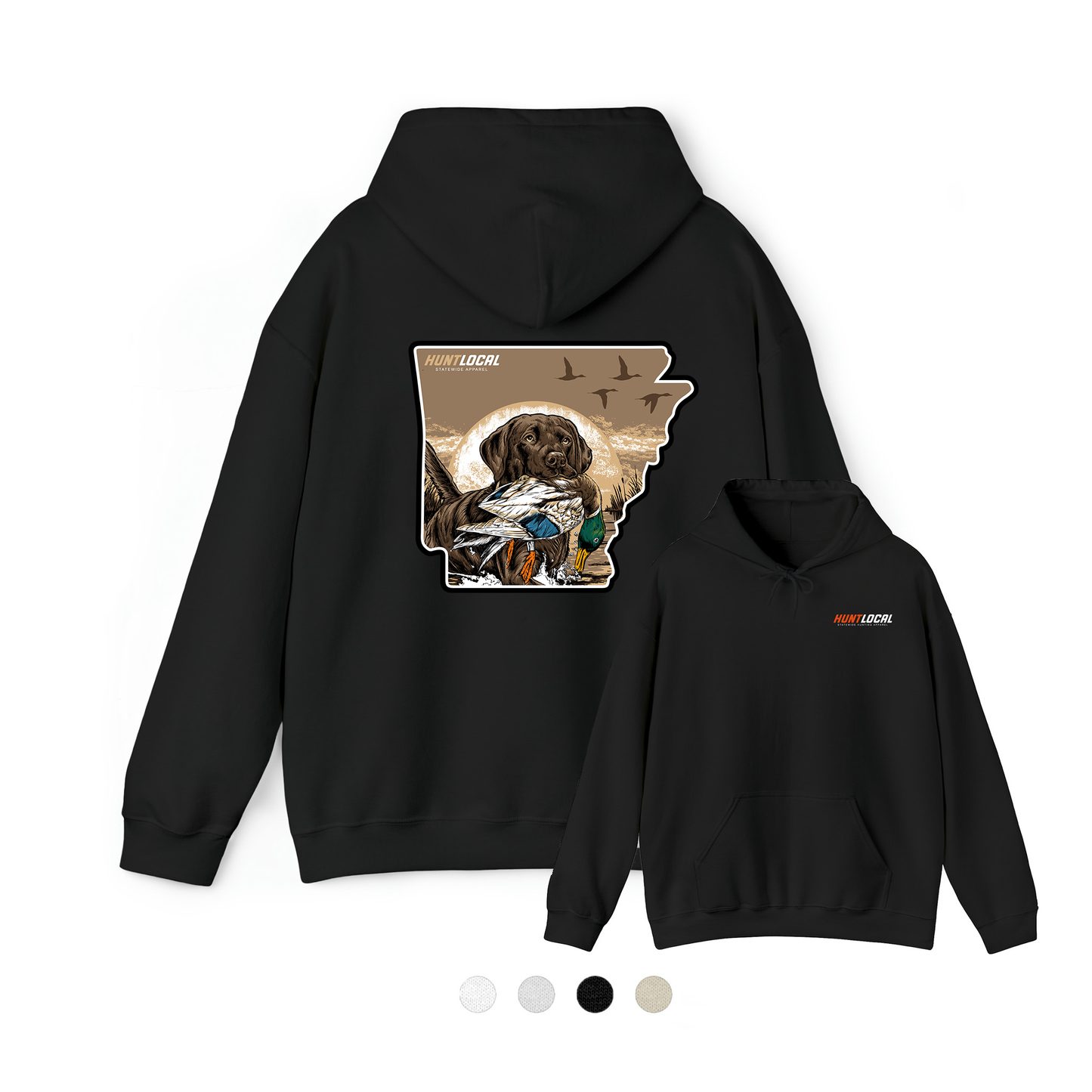 Arkansas - Waterfowl Lab Hoodie (back)