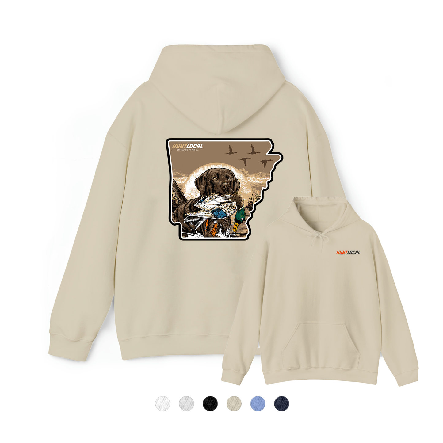 Arkansas - Waterfowl Lab Hoodie (back)