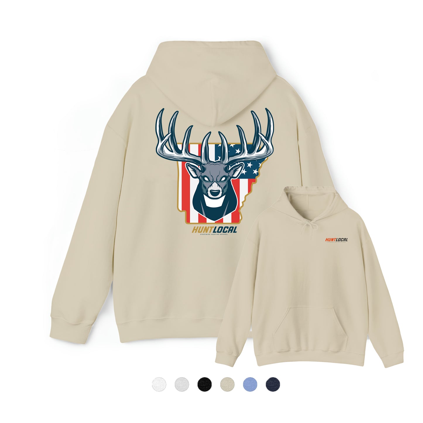 Arkansas - USA Buck Hoodie (back)