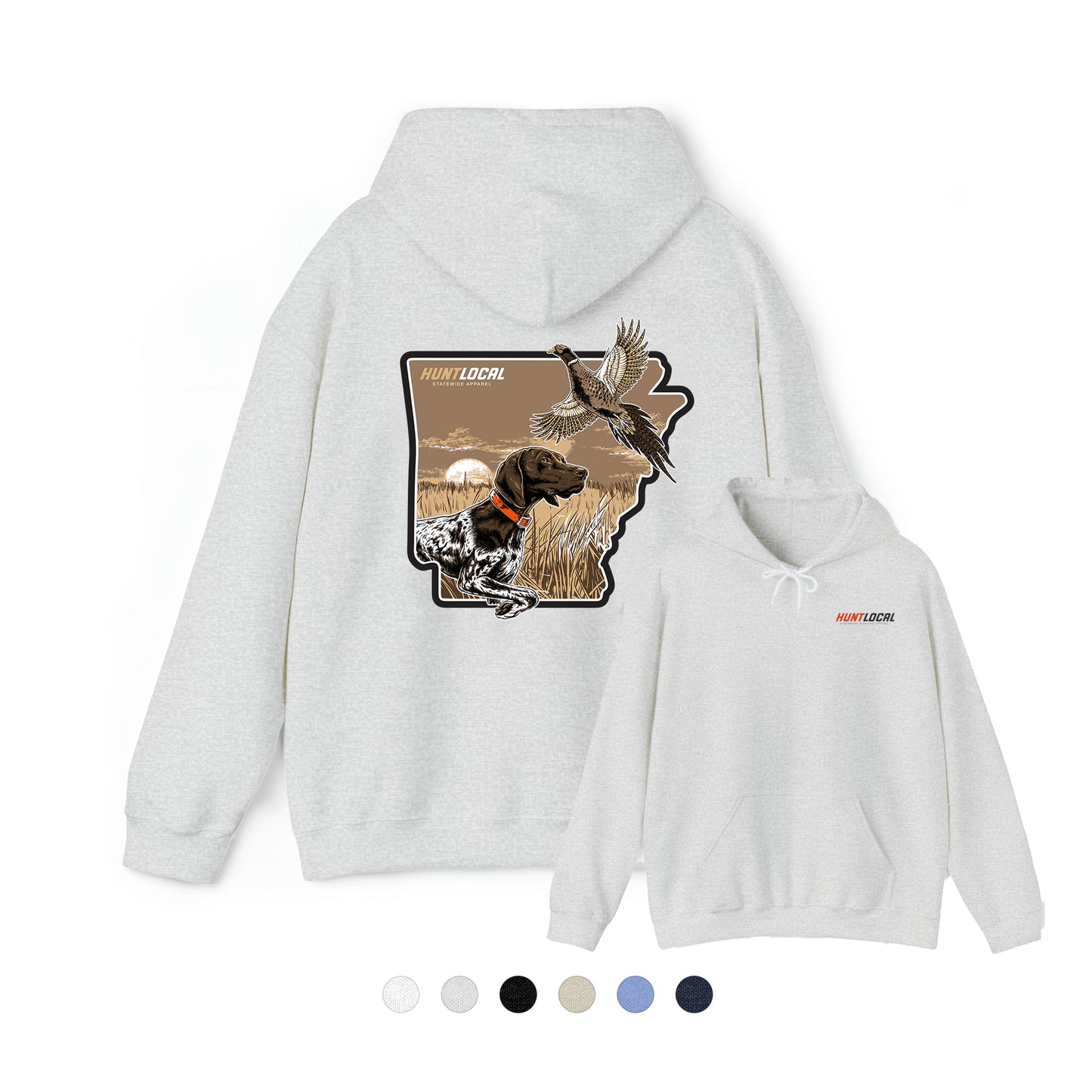 Arkansas - Upland Bird Dog Hoodie (back)