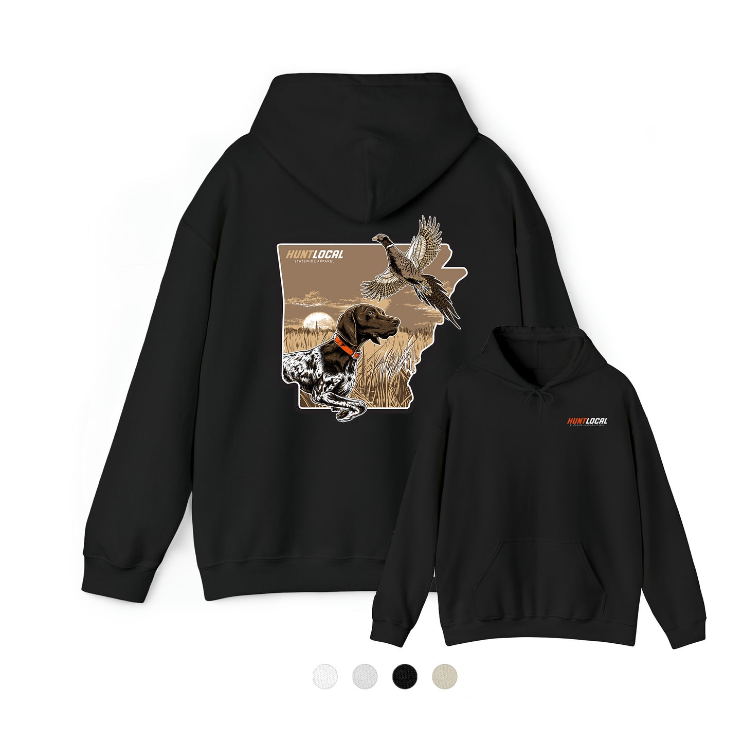 Arkansas - Upland Bird Dog Hoodie (back)
