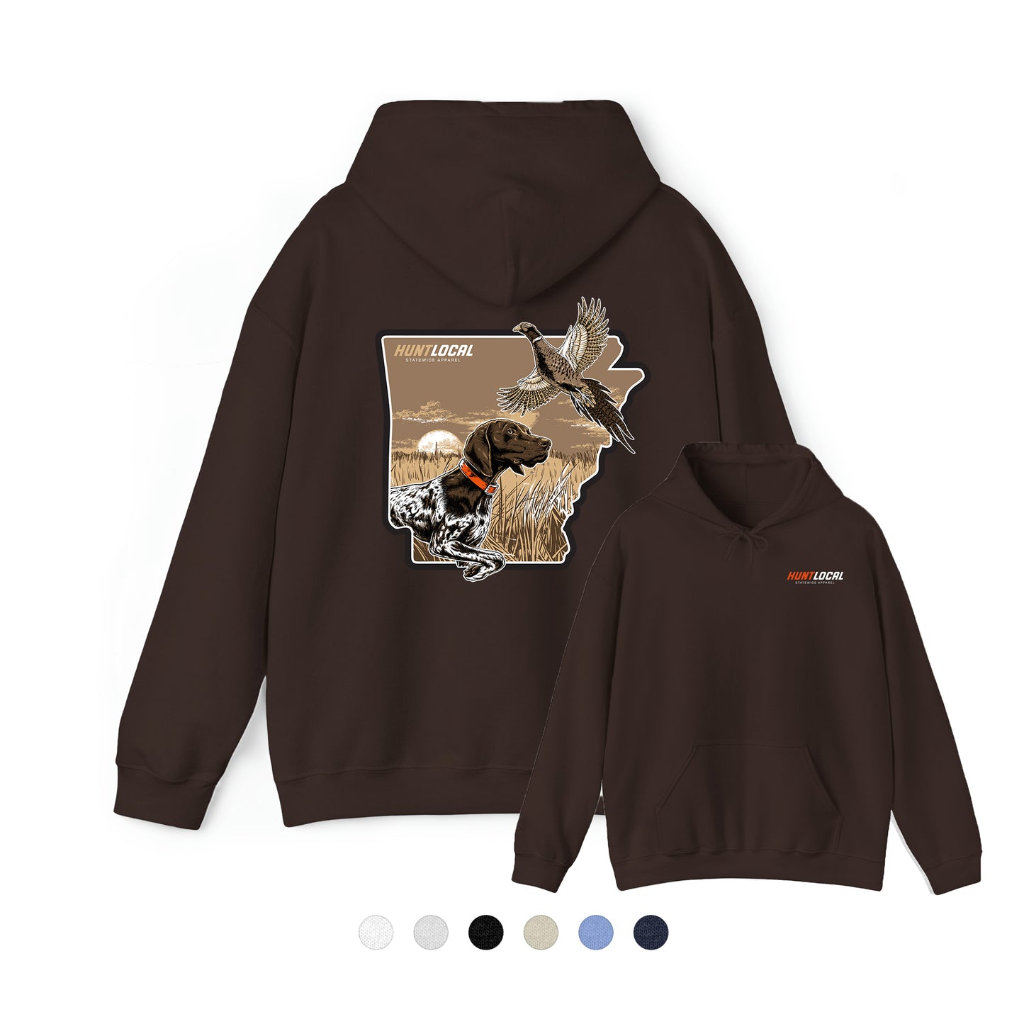 Arkansas - Upland Bird Dog Hoodie (back)
