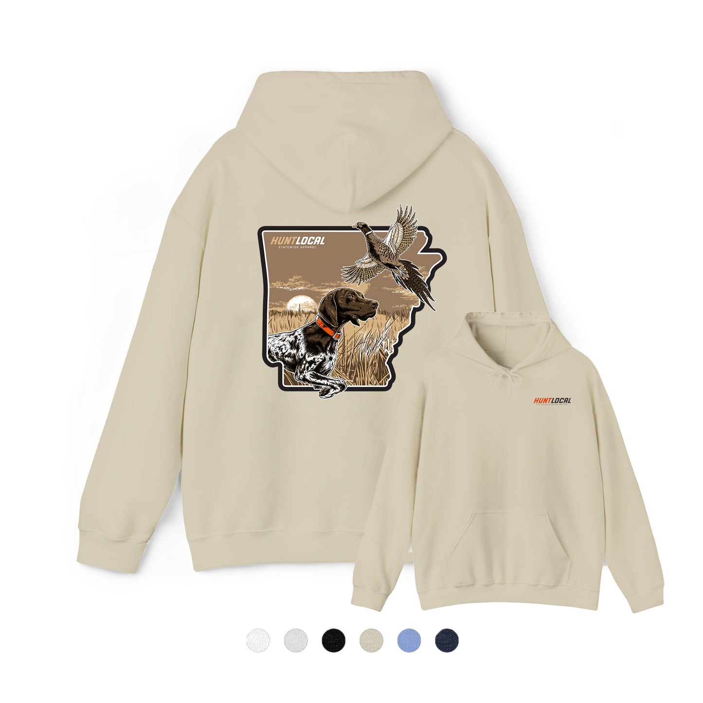 Arkansas - Upland Bird Dog Hoodie (back)