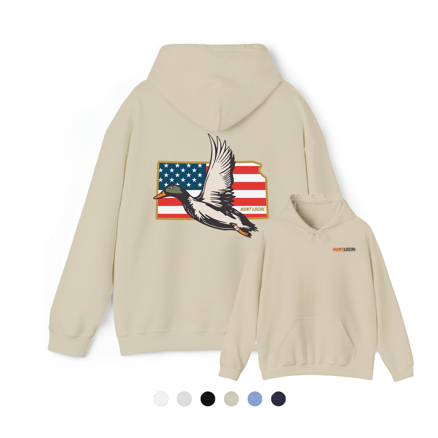 Kansas - USA Waterfowl Hoodie (back)