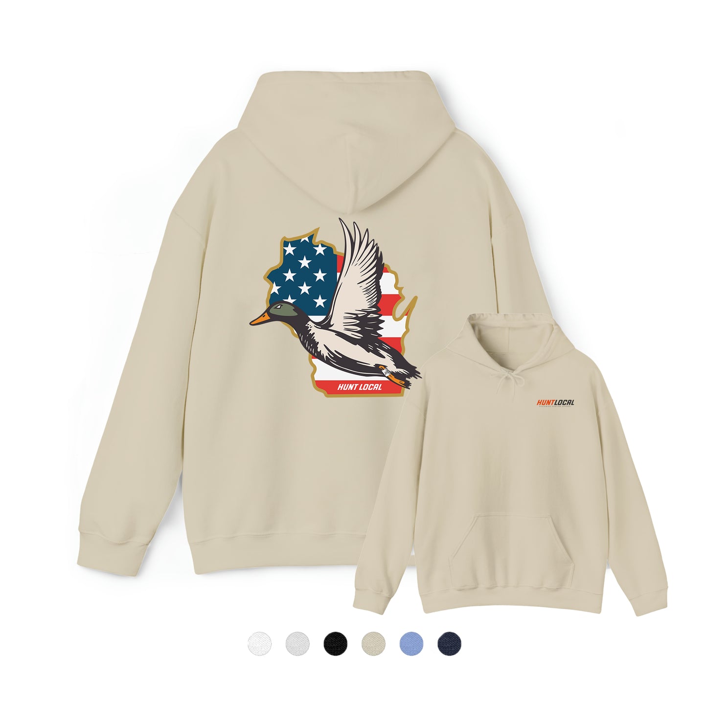 Wisconsin - USA Waterfowl Hoodie (back)