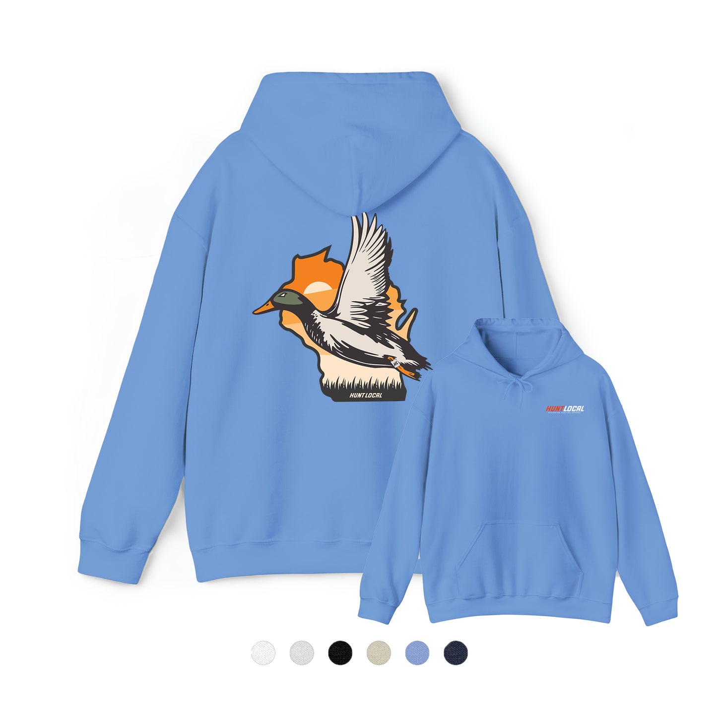 Wisconsin - Sunset Waterfowl Hoodie (back)