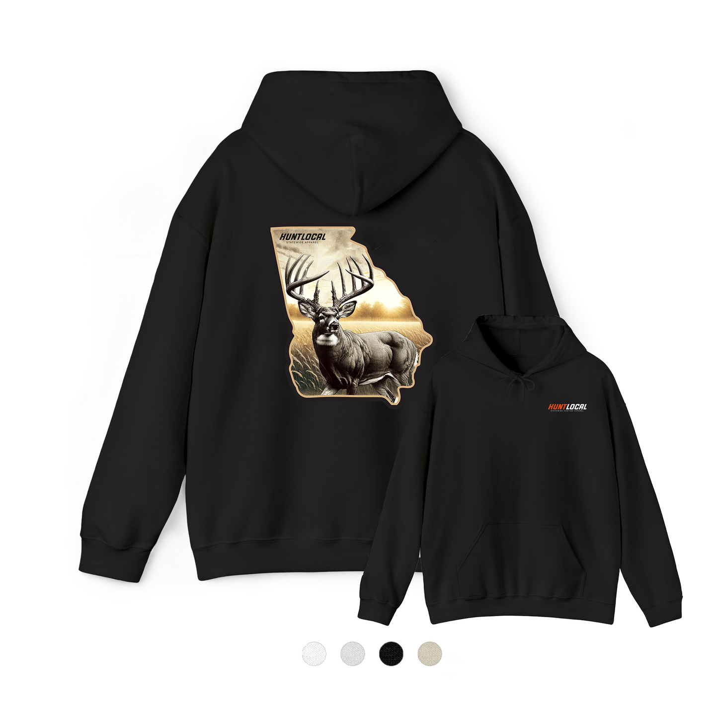 Georgia - Whitetail Buck Hoodie (back)