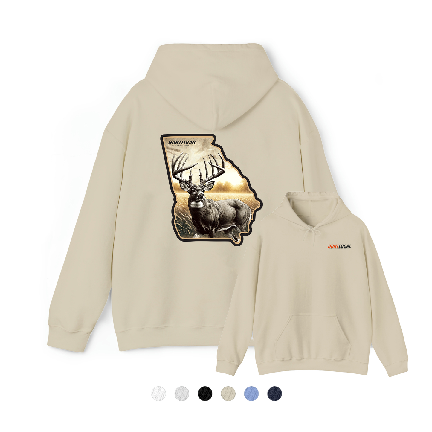 Georgia - Whitetail Buck Hoodie (back)