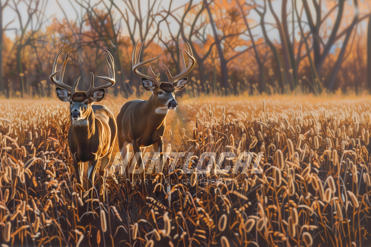 Scene 34 - Two Whitetails Custom Art