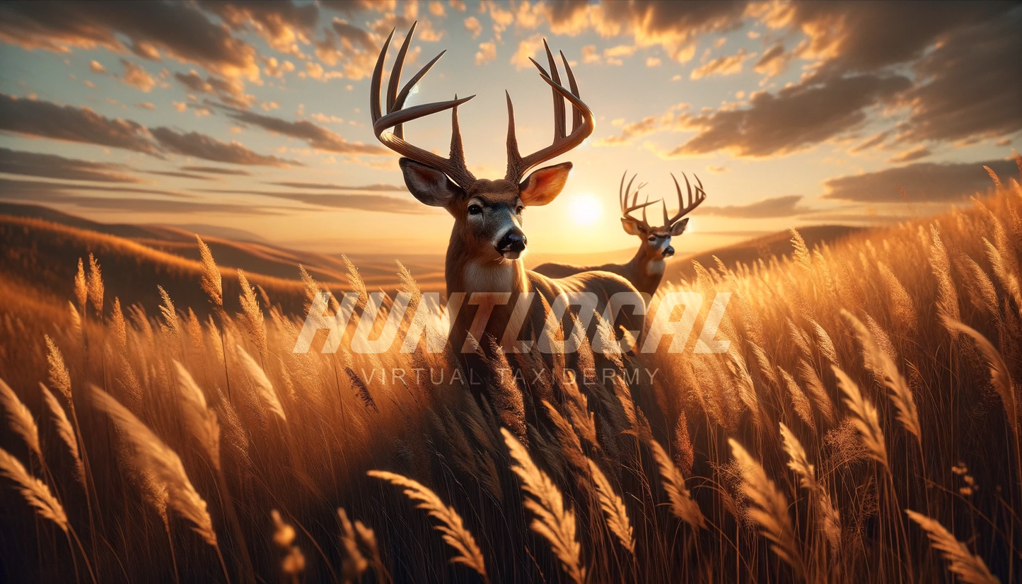 Scene 31 - Two Whitetails Custom Art