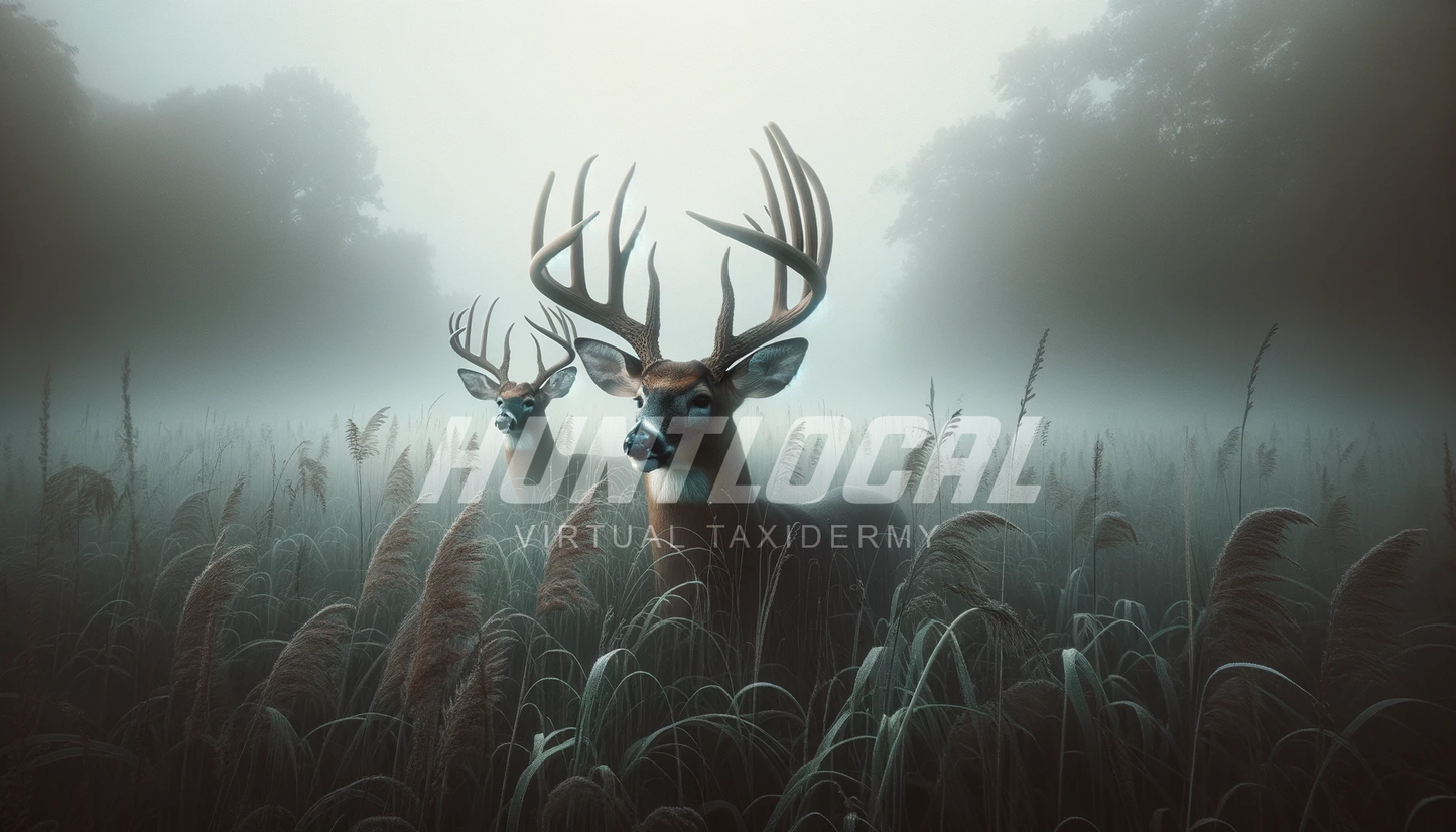 Scene 38 - Two Whitetails Custom Art