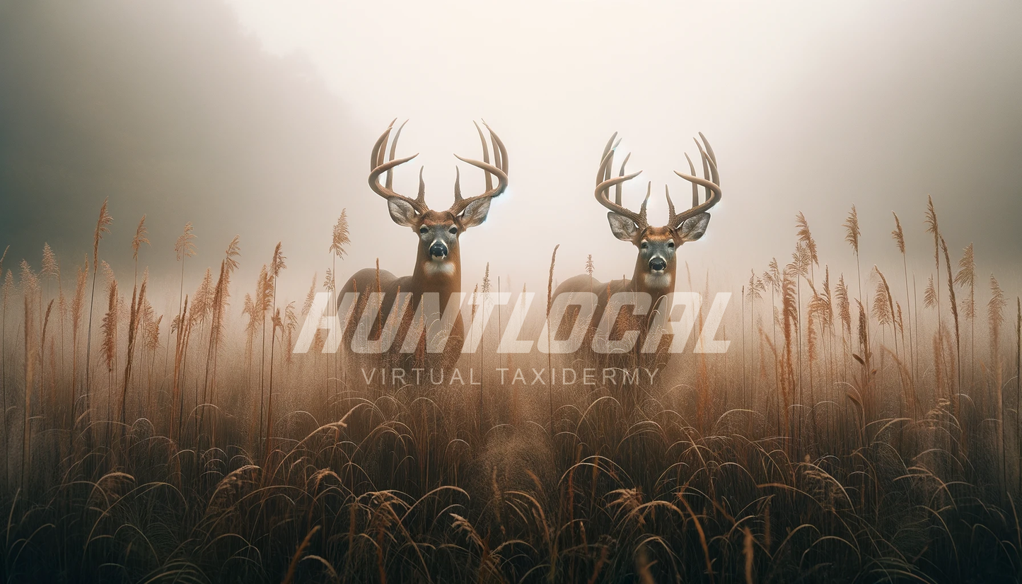 Scene 40 - Two Whitetails Custom Art