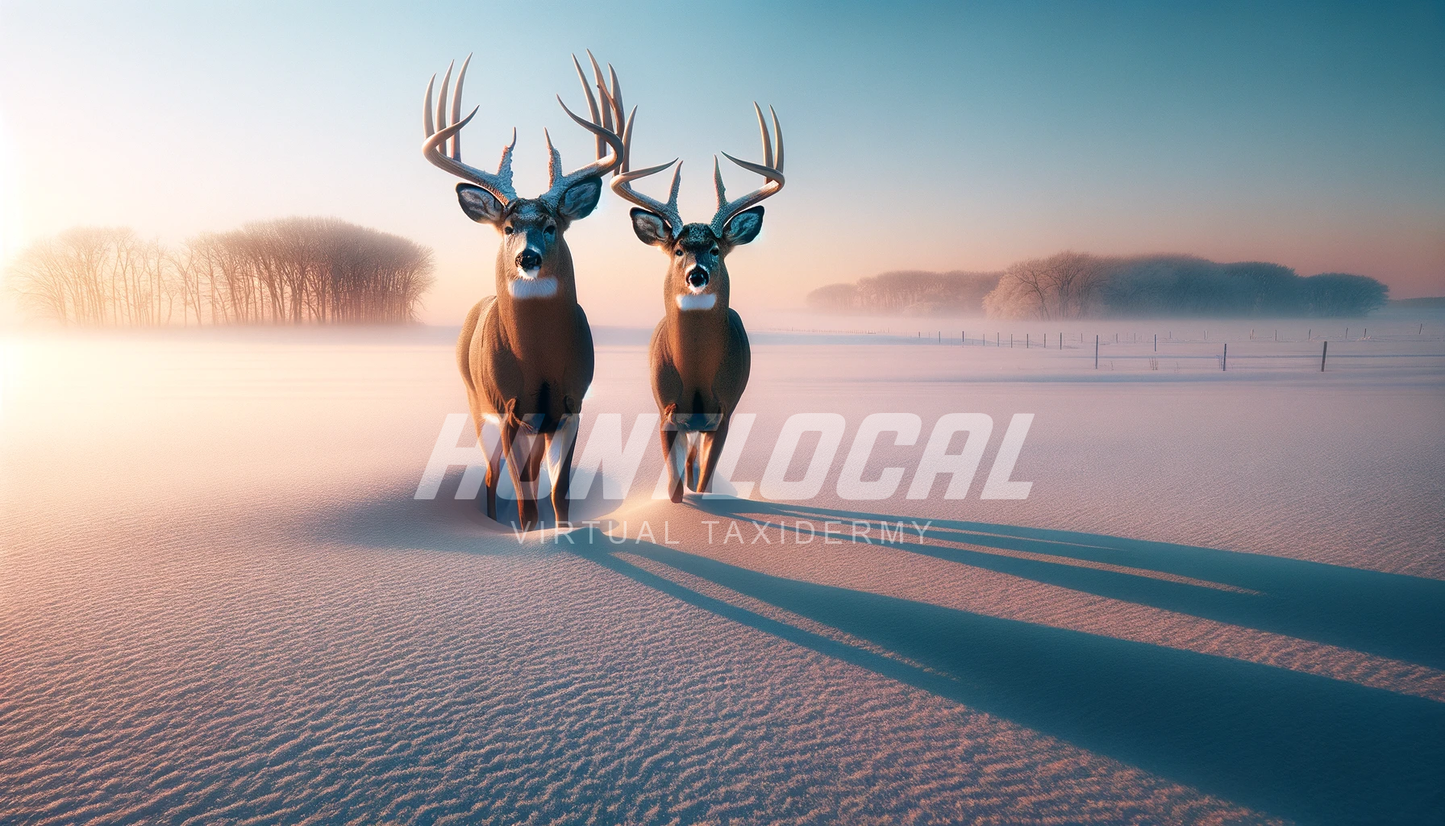 Scene 47 - Two Whitetails Custom Art