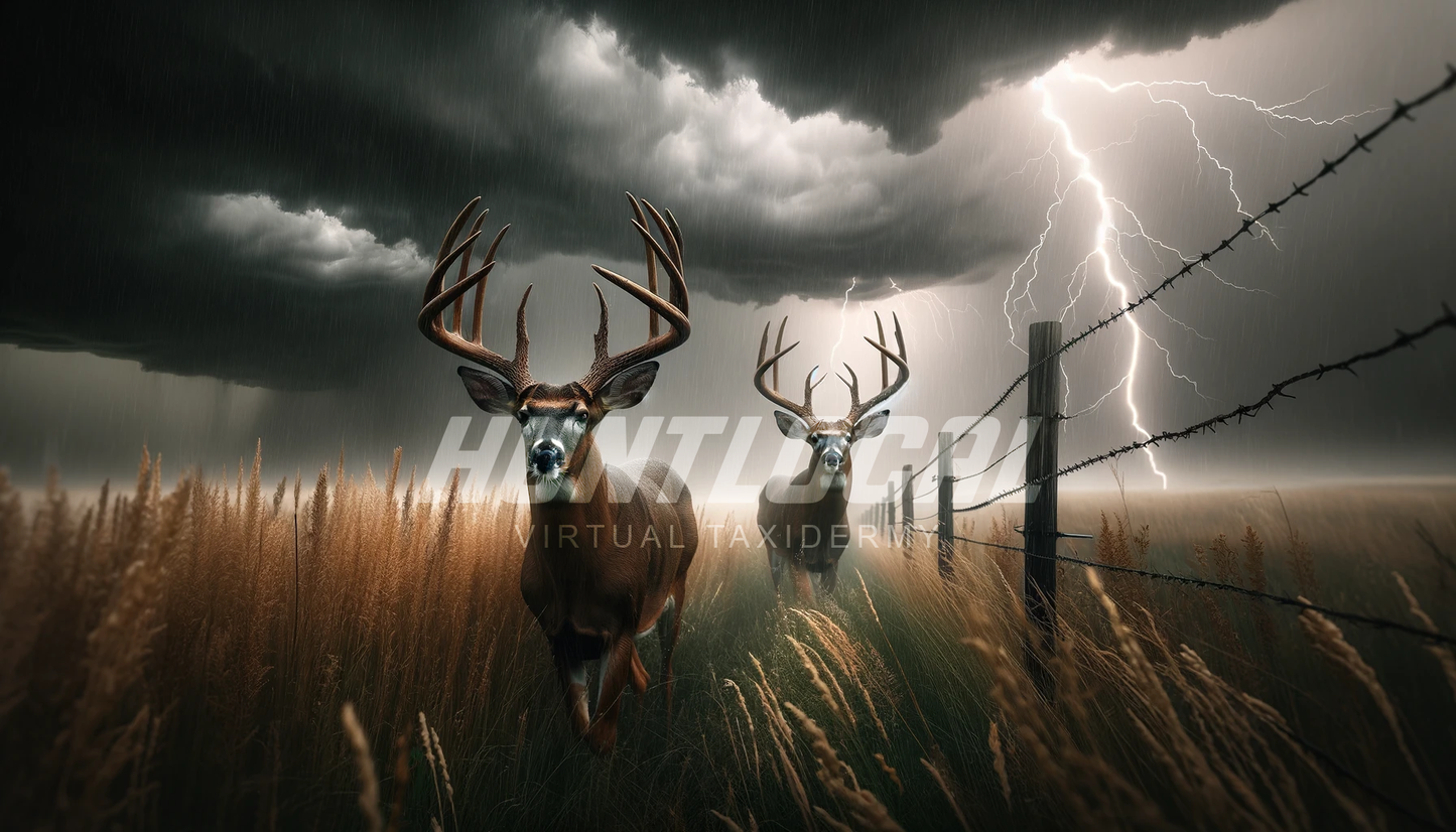 Scene 49 - Two Whitetails Custom Art