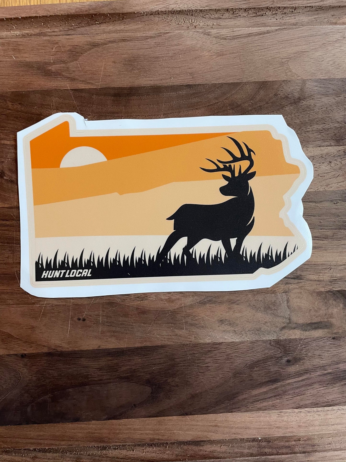 Pennsylvania - Sunset Buck Vinyl Decal 6"x4"