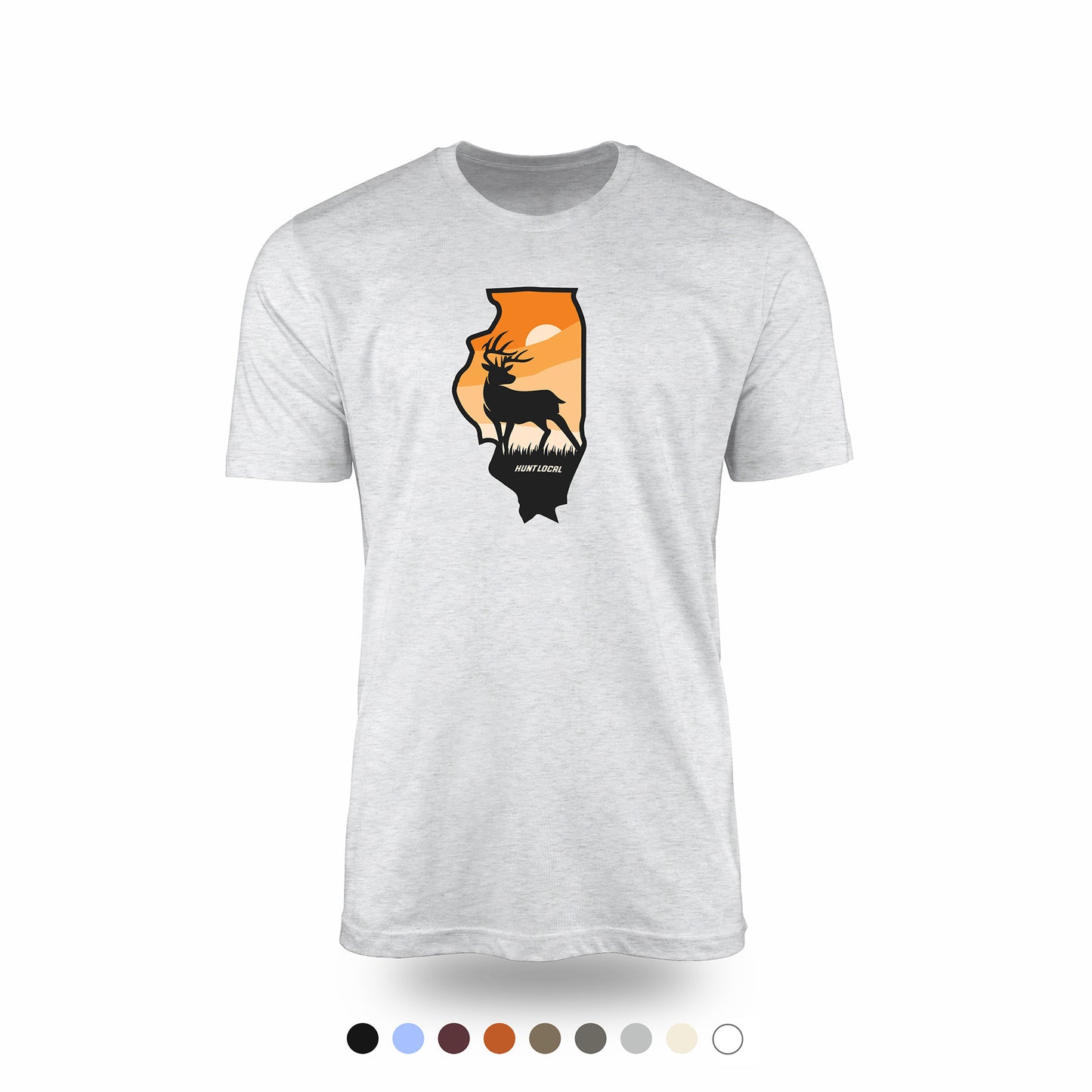 Illinois - Sunset Buck Front Tee