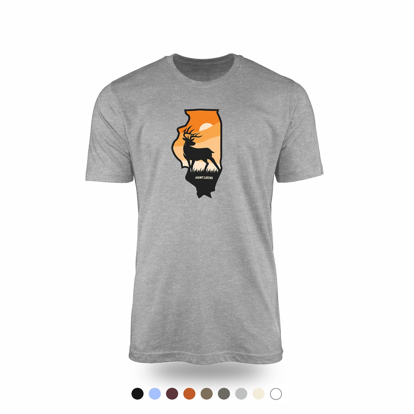 Illinois - Sunset Buck Front Tee