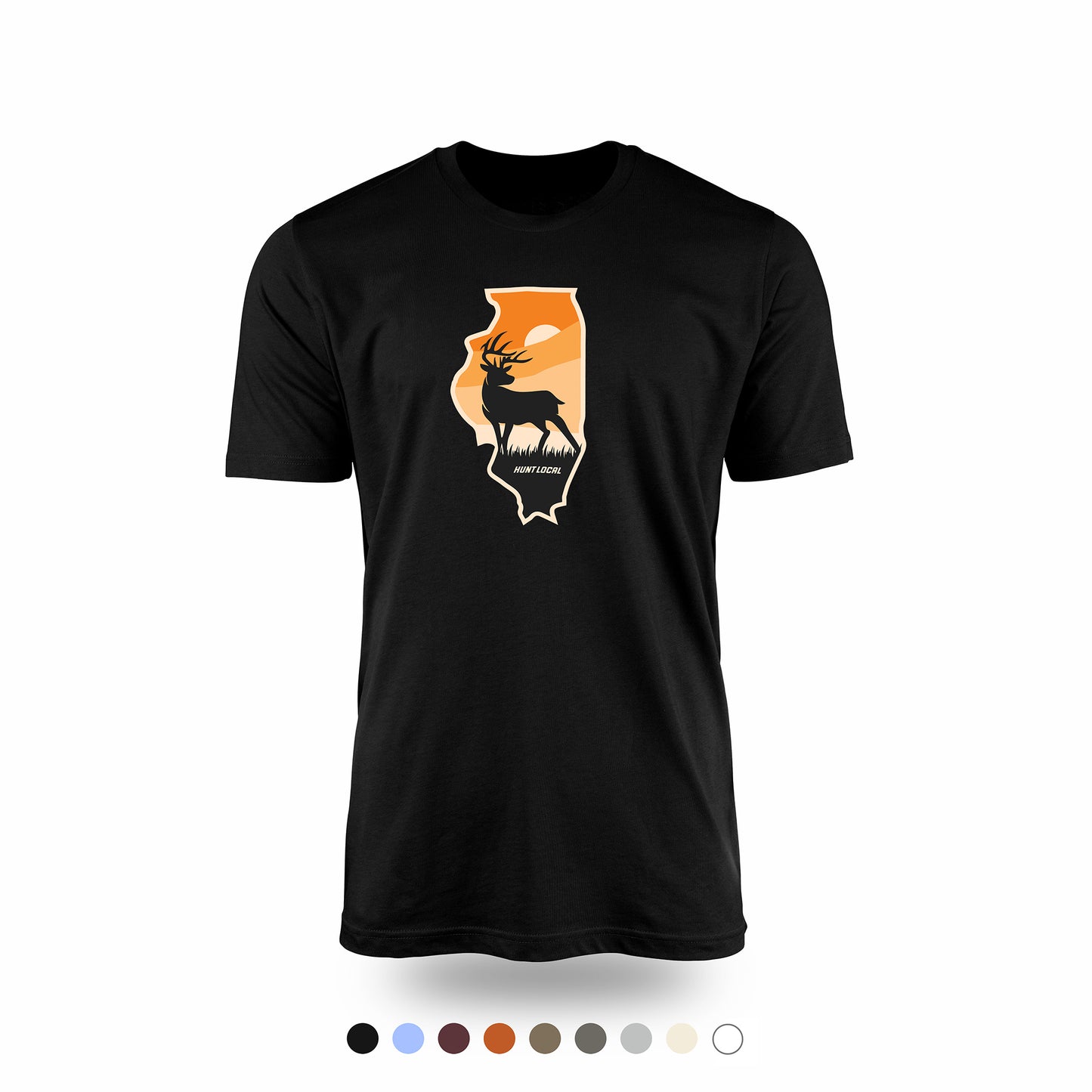 Illinois - Sunset Buck Front Tee