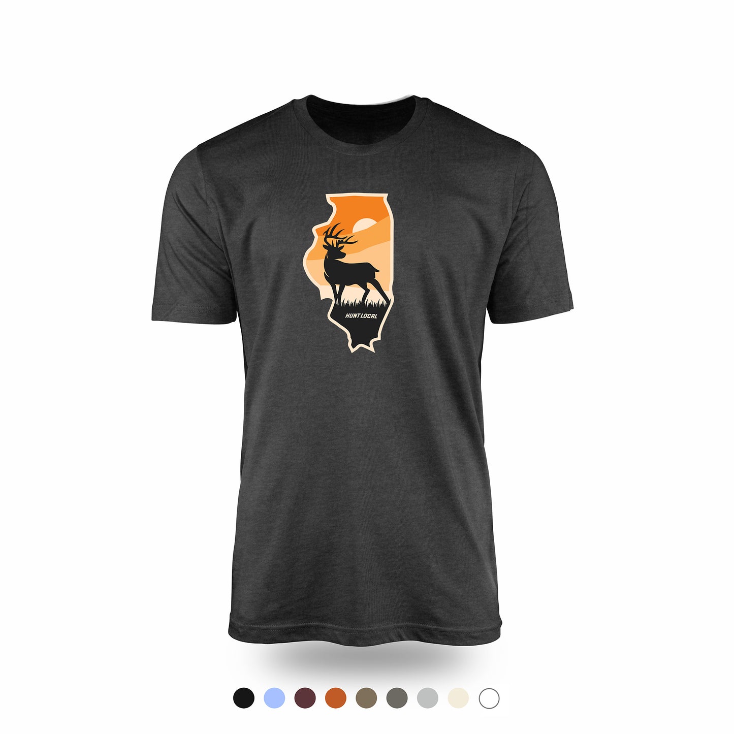 Illinois - Sunset Buck Front Tee