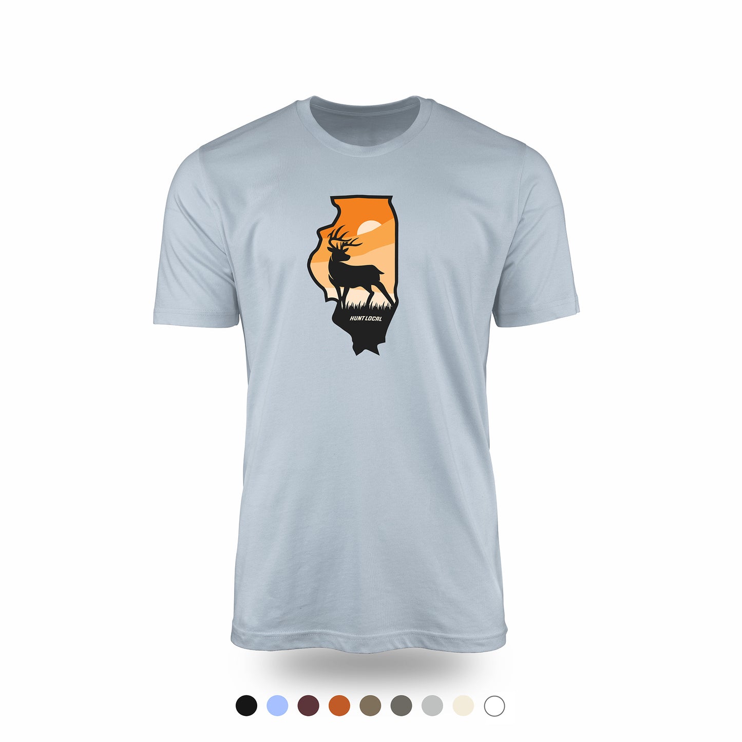 Illinois - Sunset Buck Front Tee