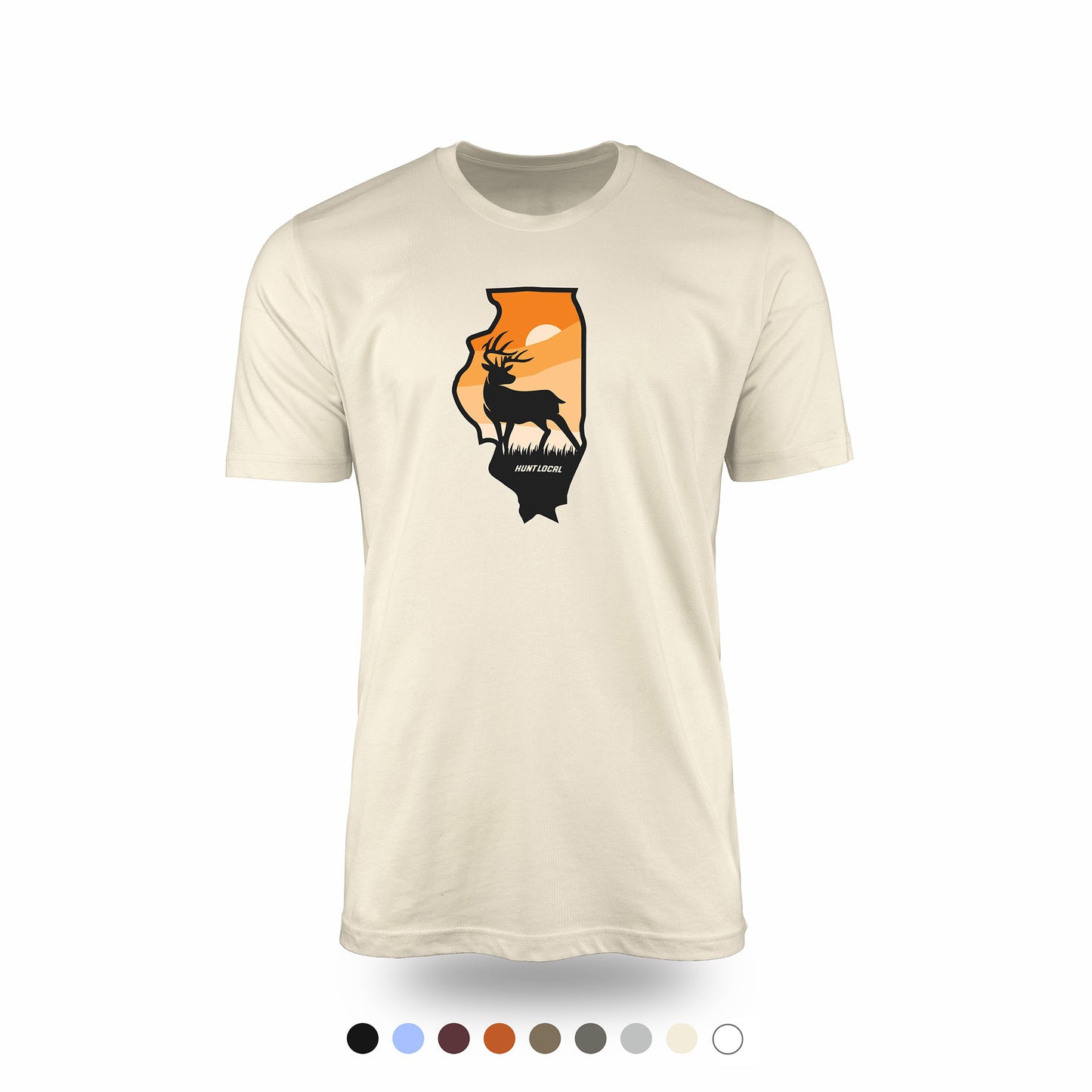 Illinois - Sunset Buck Front Tee