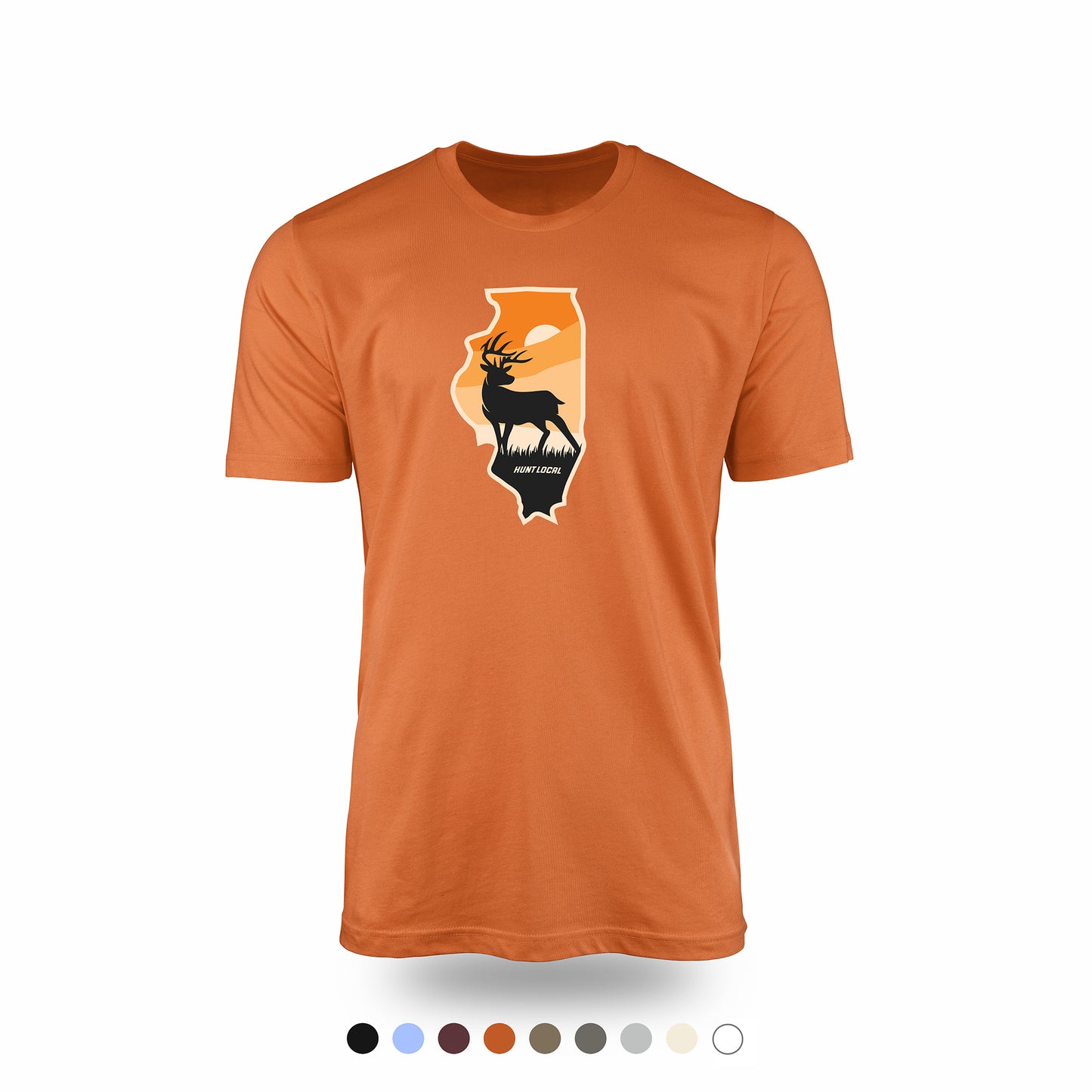 Illinois - Sunset Buck Front Tee