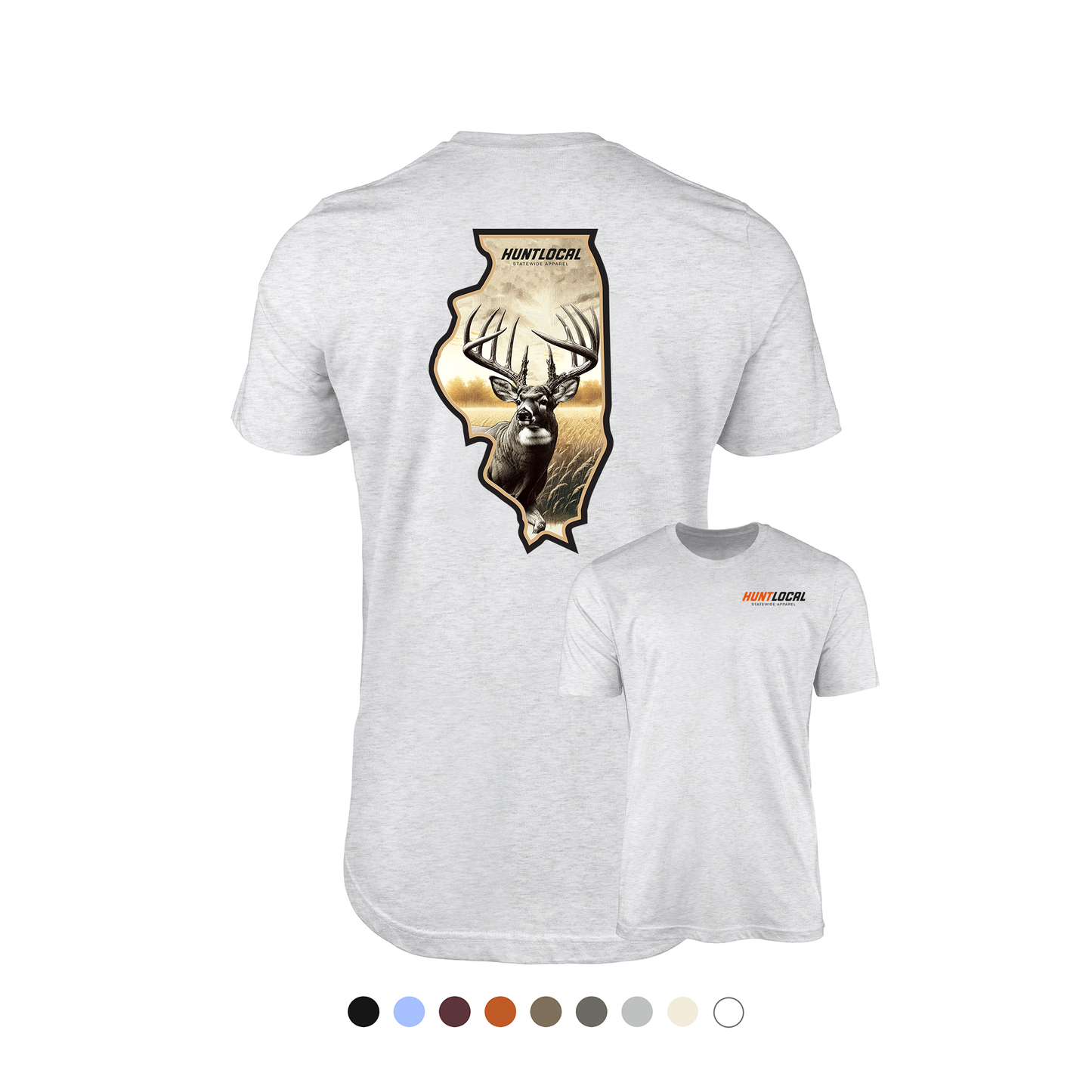 Illinois - Whitetail Buck Tee (back)