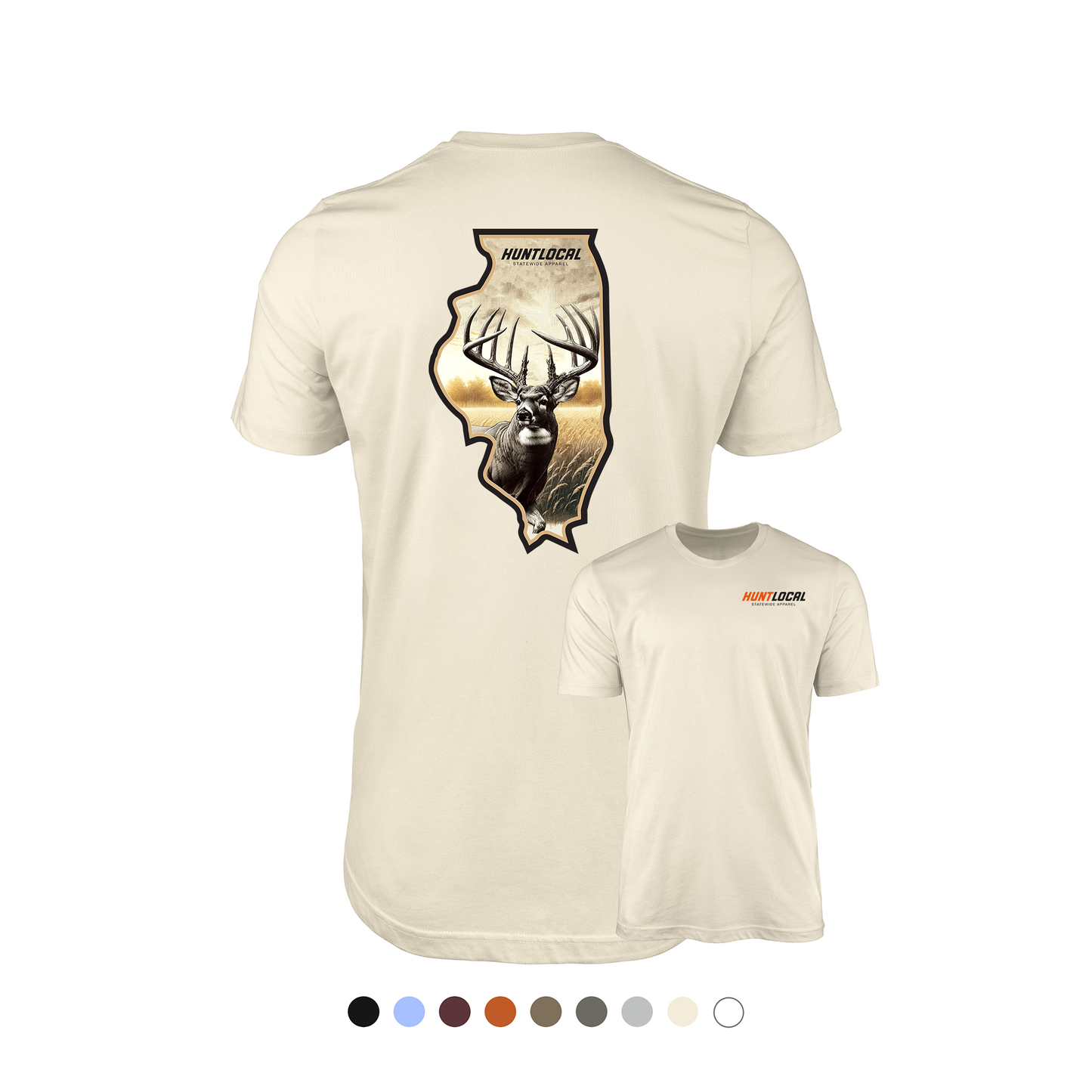 Illinois - Whitetail Buck Tee (back)