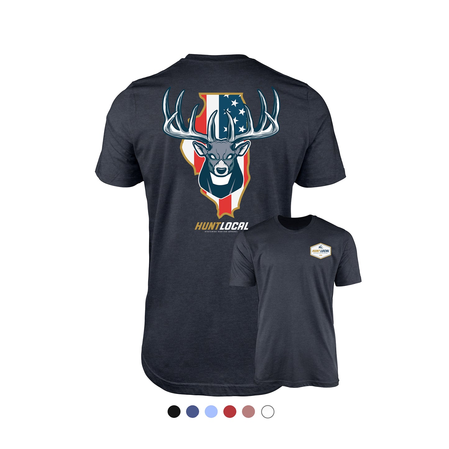 Illinois - USA Buck Tee (back)