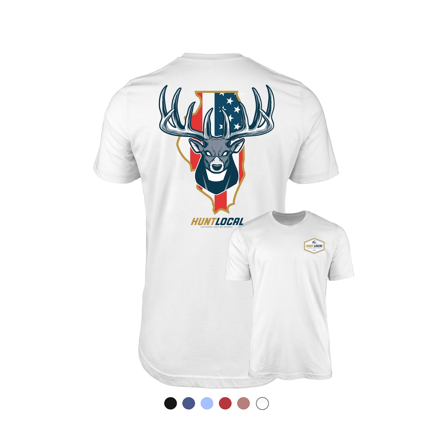 Illinois - USA Buck Tee (back)