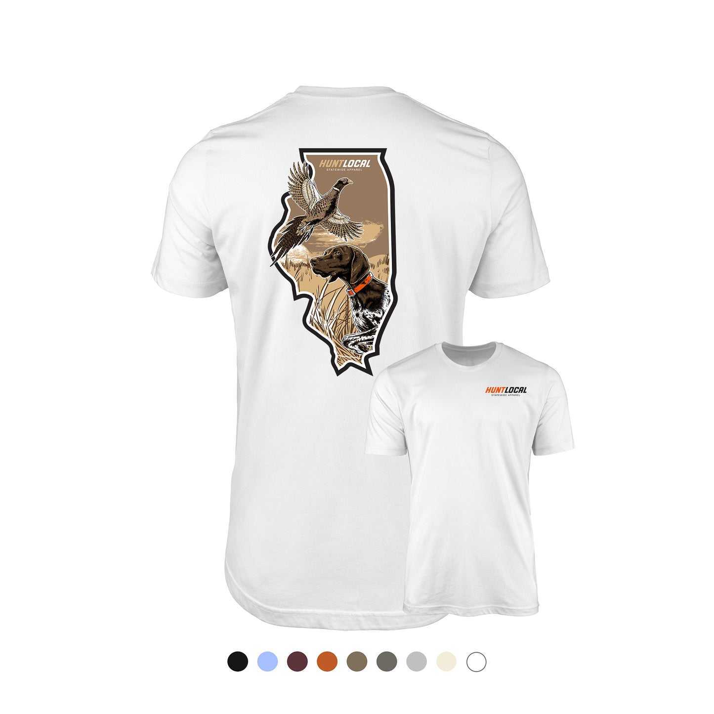 Illinois - Upland Bird Dog Tee (back)