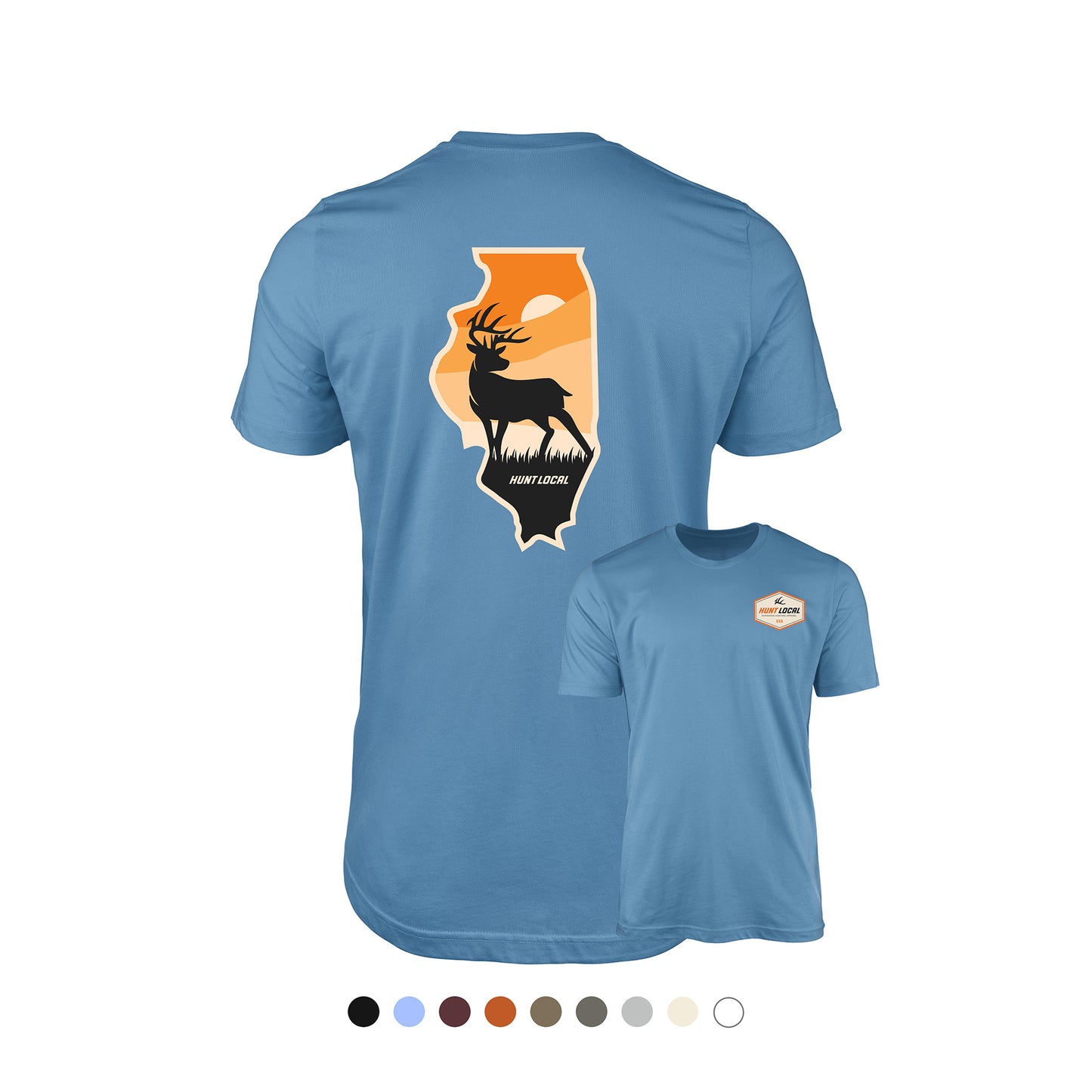 Illinois - Sunset Buck Tee