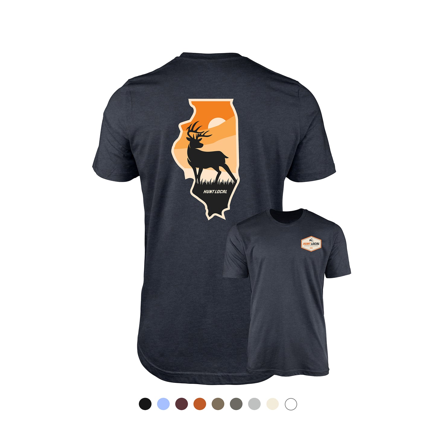 Illinois - Sunset Buck Tee