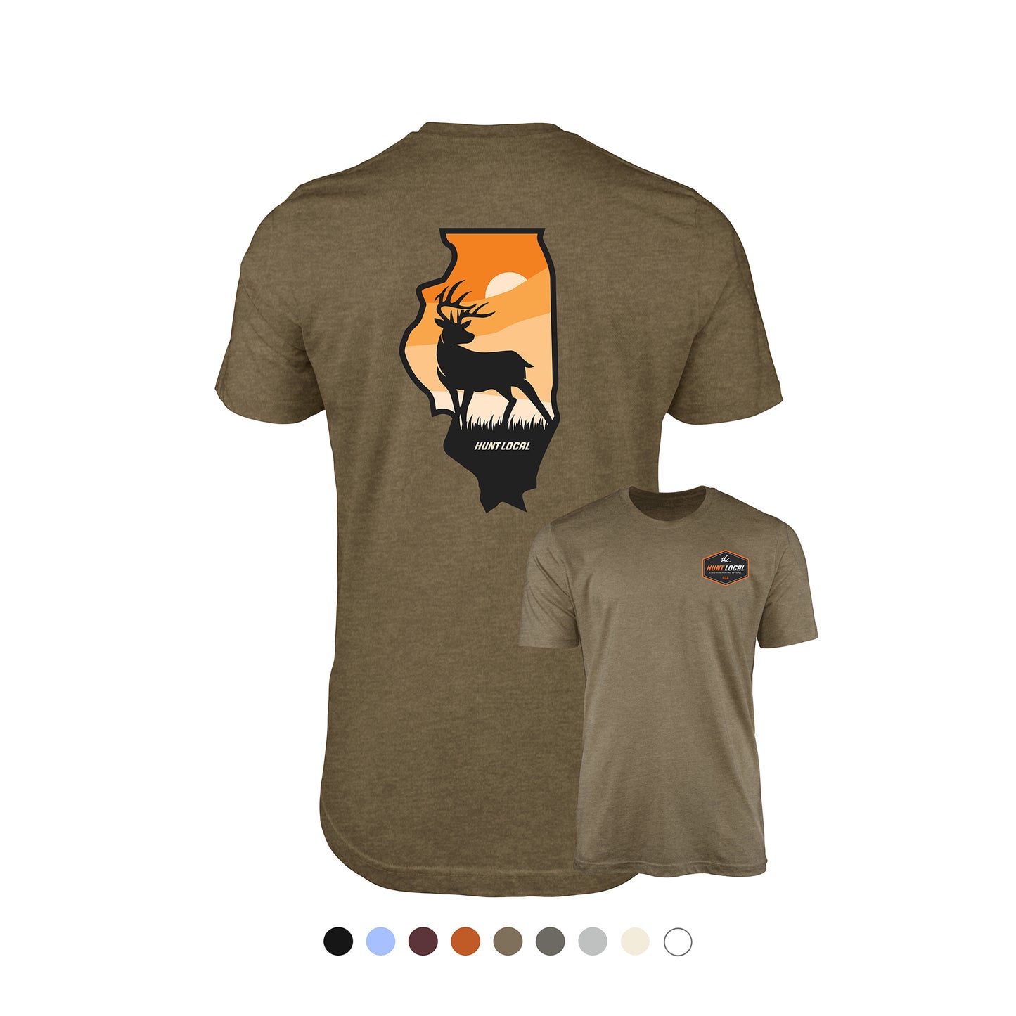 Illinois - Sunset Buck Tee