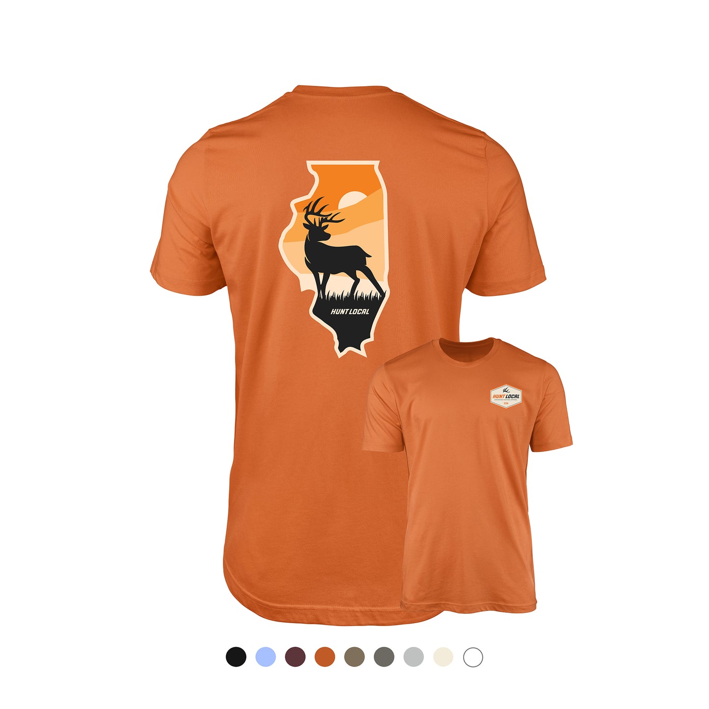 Illinois - Sunset Buck Tee