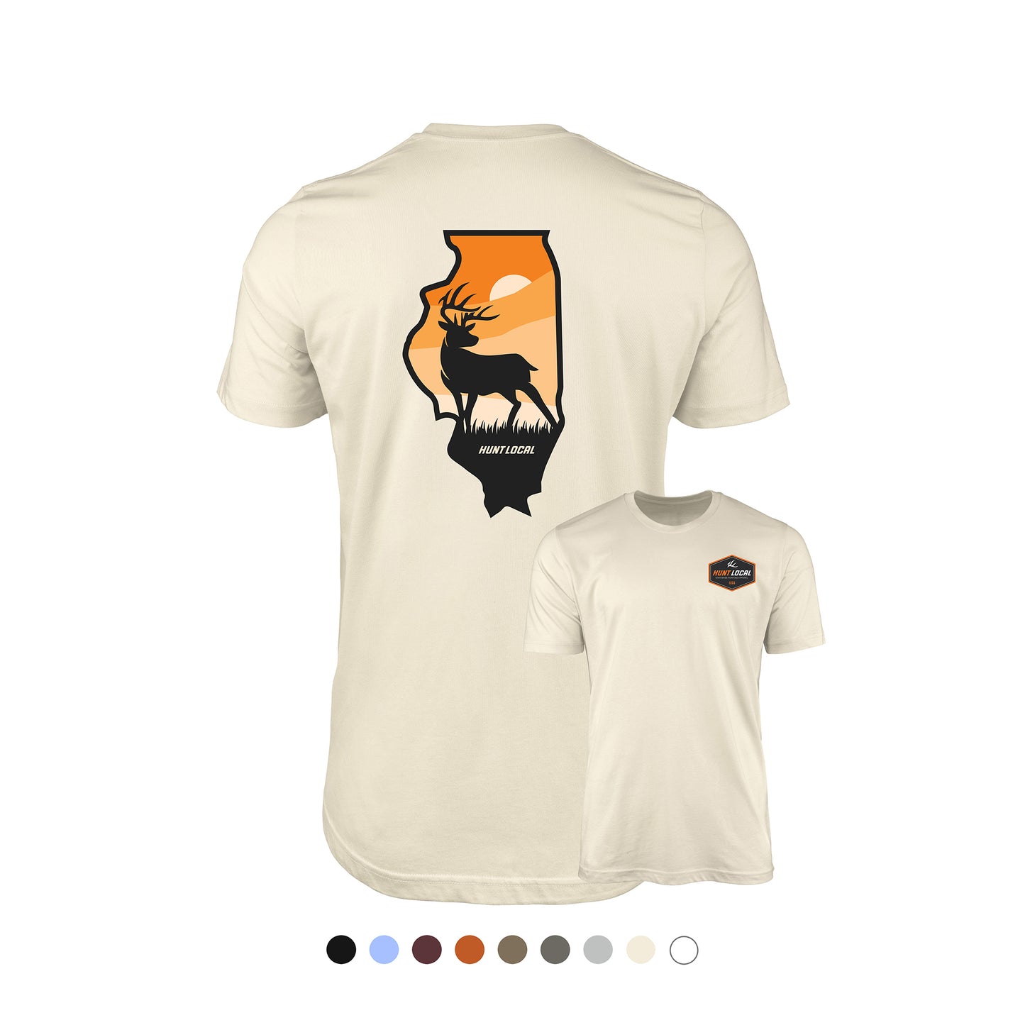 Illinois - Sunset Buck Tee