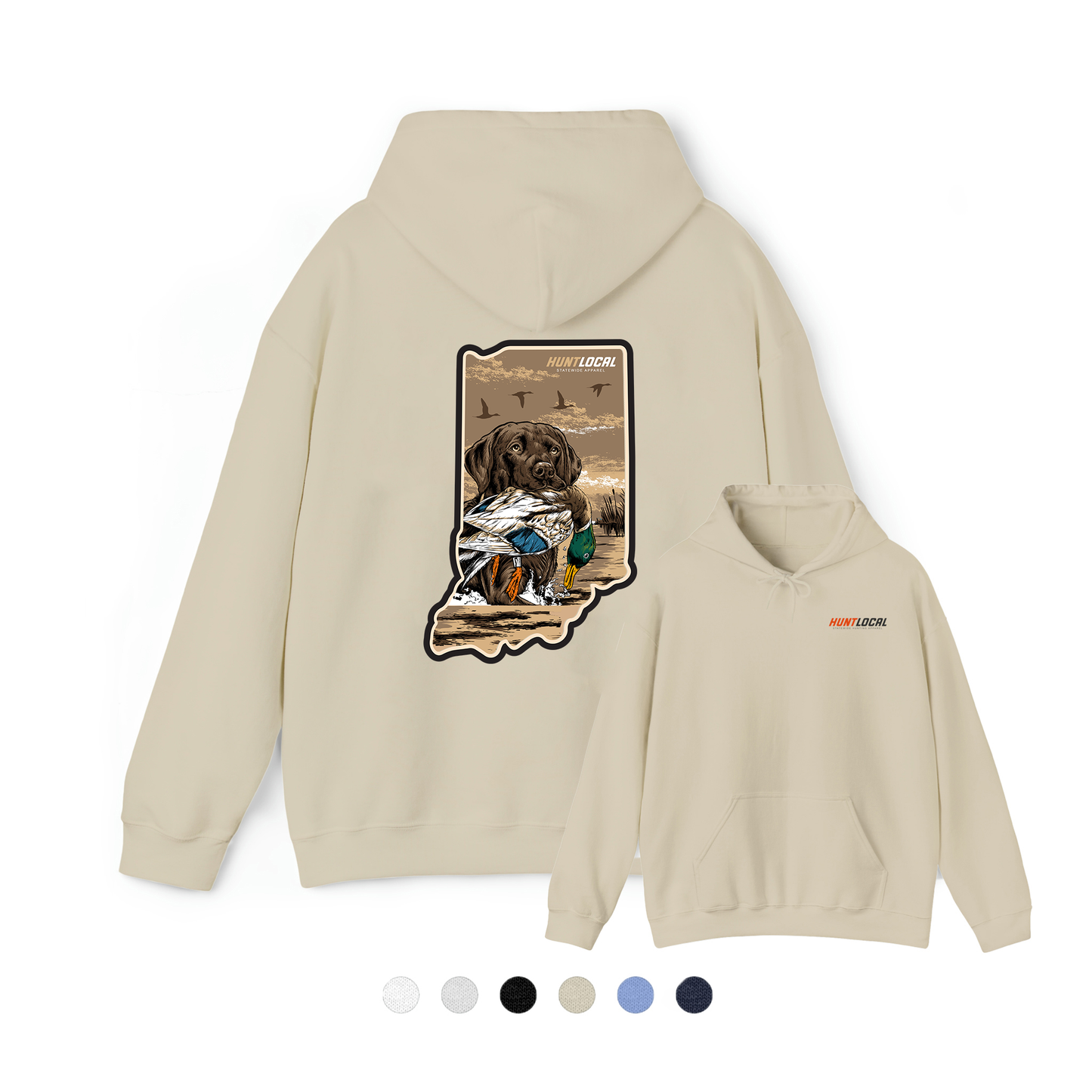 Indiana - Waterfowl Lab Hoodie (back)