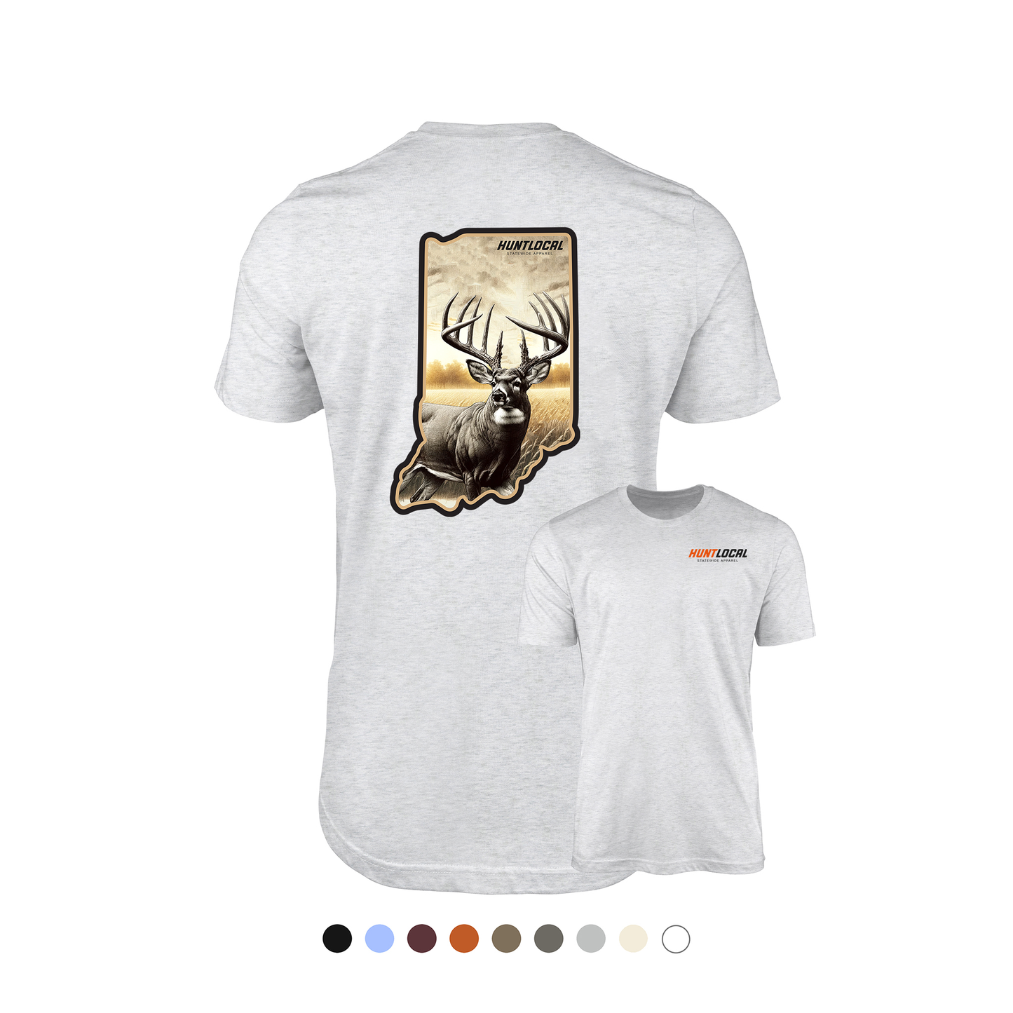 Indiana - Whitetail Buck Tee (back)