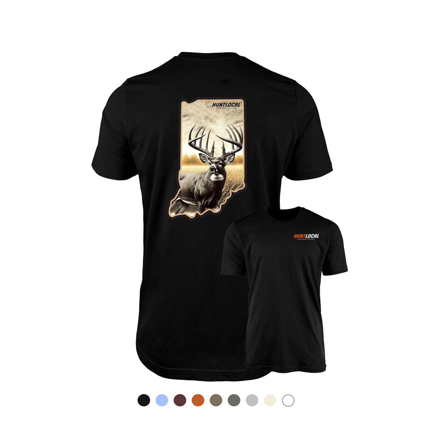Indiana - Whitetail Buck Tee (back)