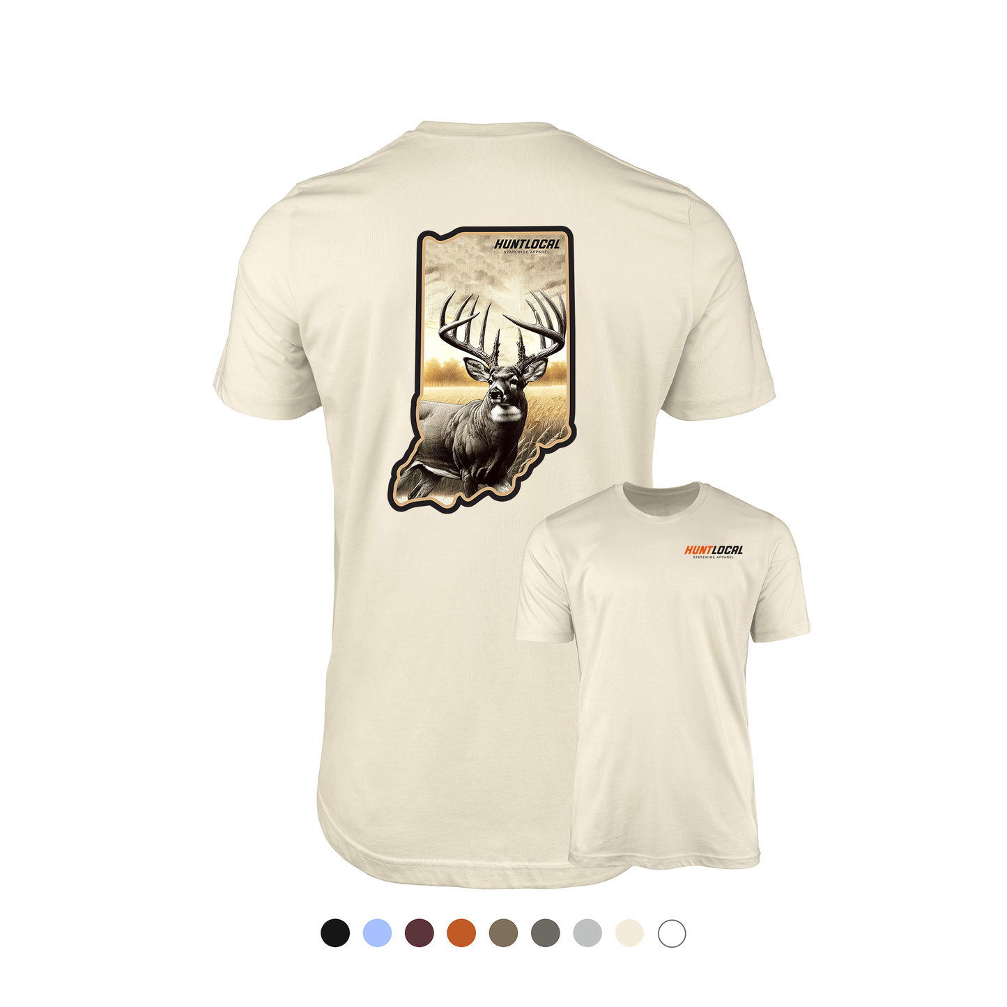 Indiana - Whitetail Buck Tee (back)