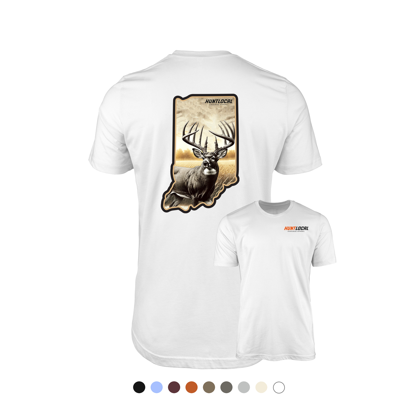 Indiana - Whitetail Buck Tee (back)