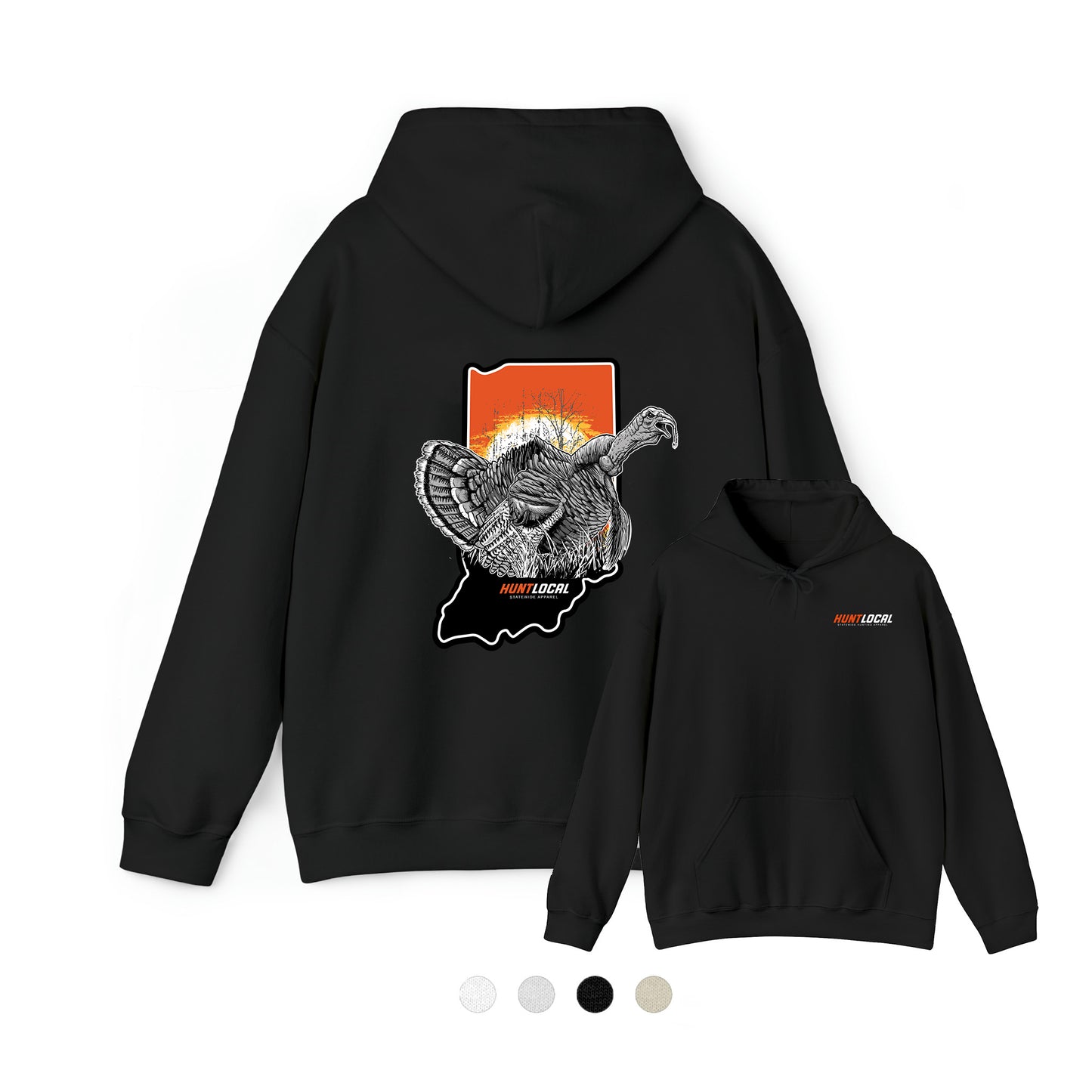 Indiana - Sunrise Turkey Hoodie (back)