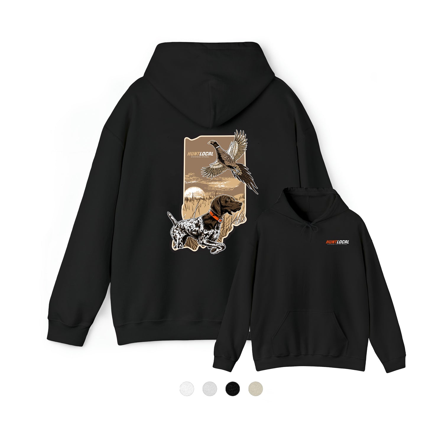 Indiana - Upland Bird Dog Hoodie (back)