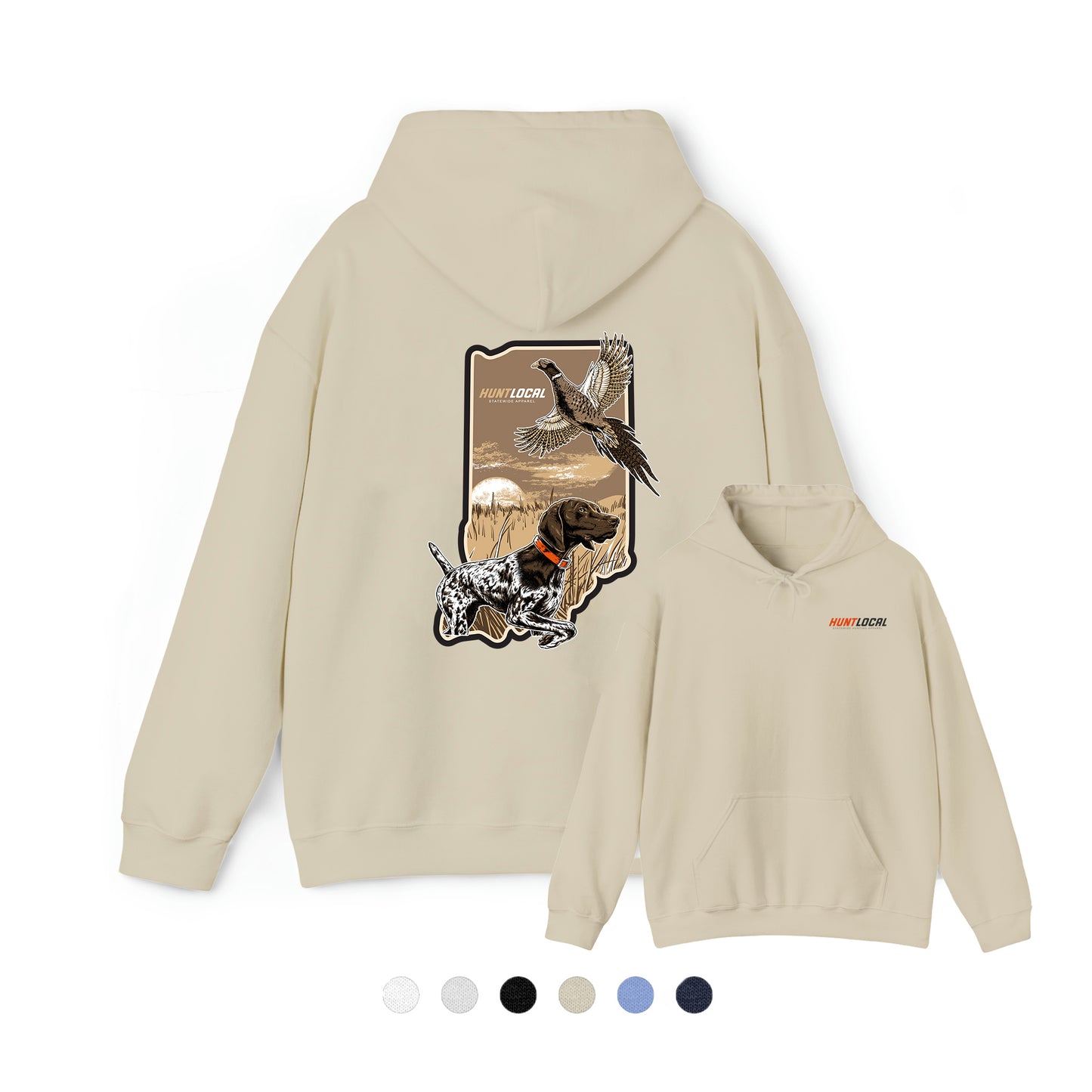 Indiana - Upland Bird Dog Hoodie (back)