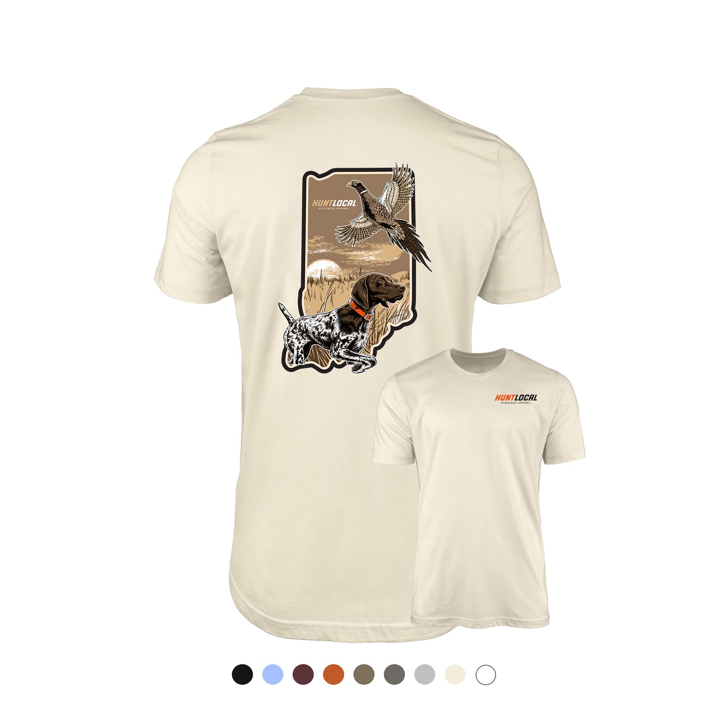 Indiana - Upland Bird Dog Tee (back)