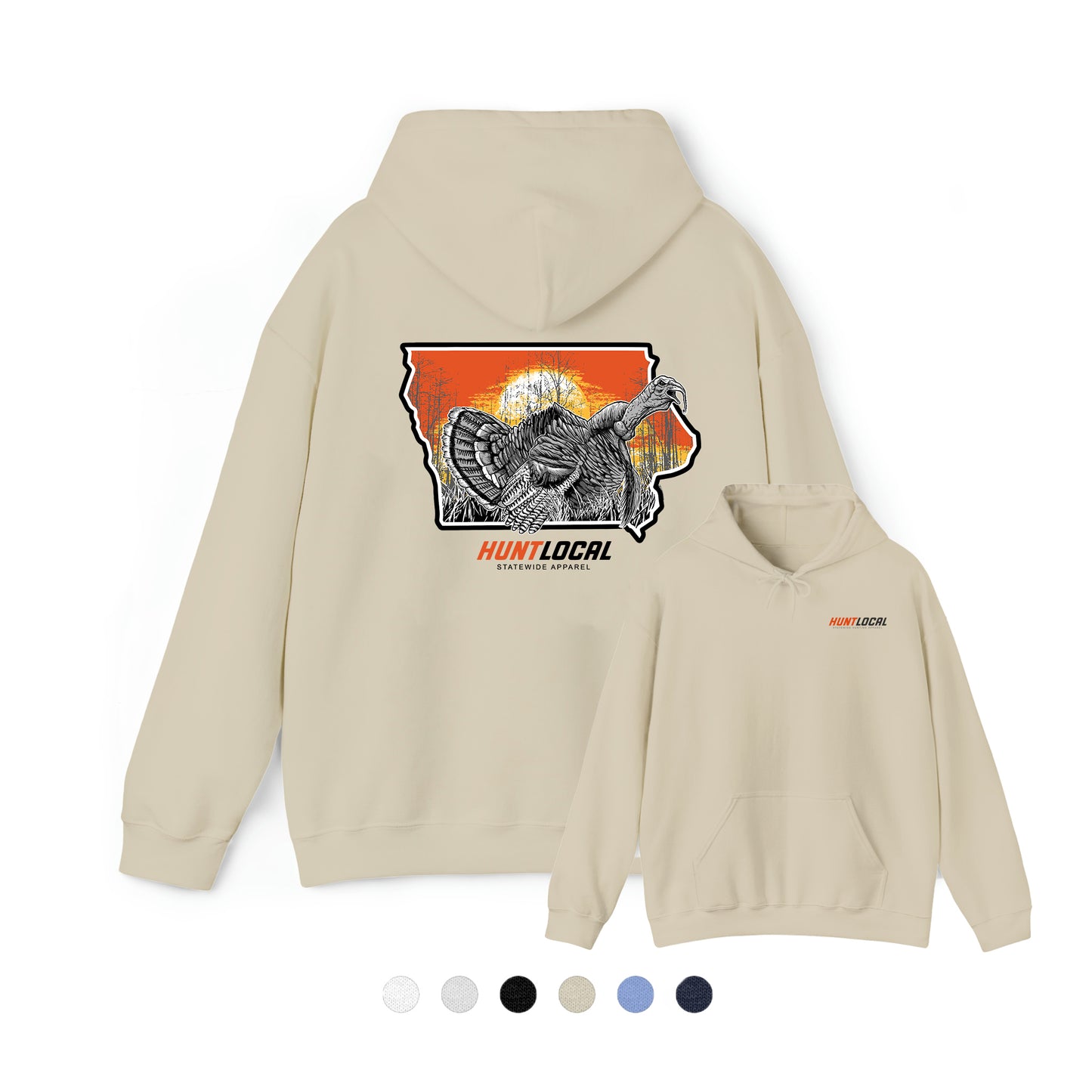 Iowa - Sunrise Turkey Hoodie (back)
