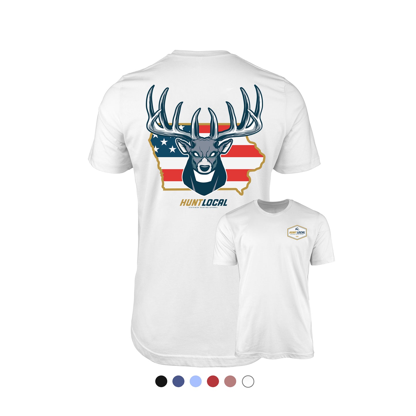 Iowa - USA Buck Tee (back)